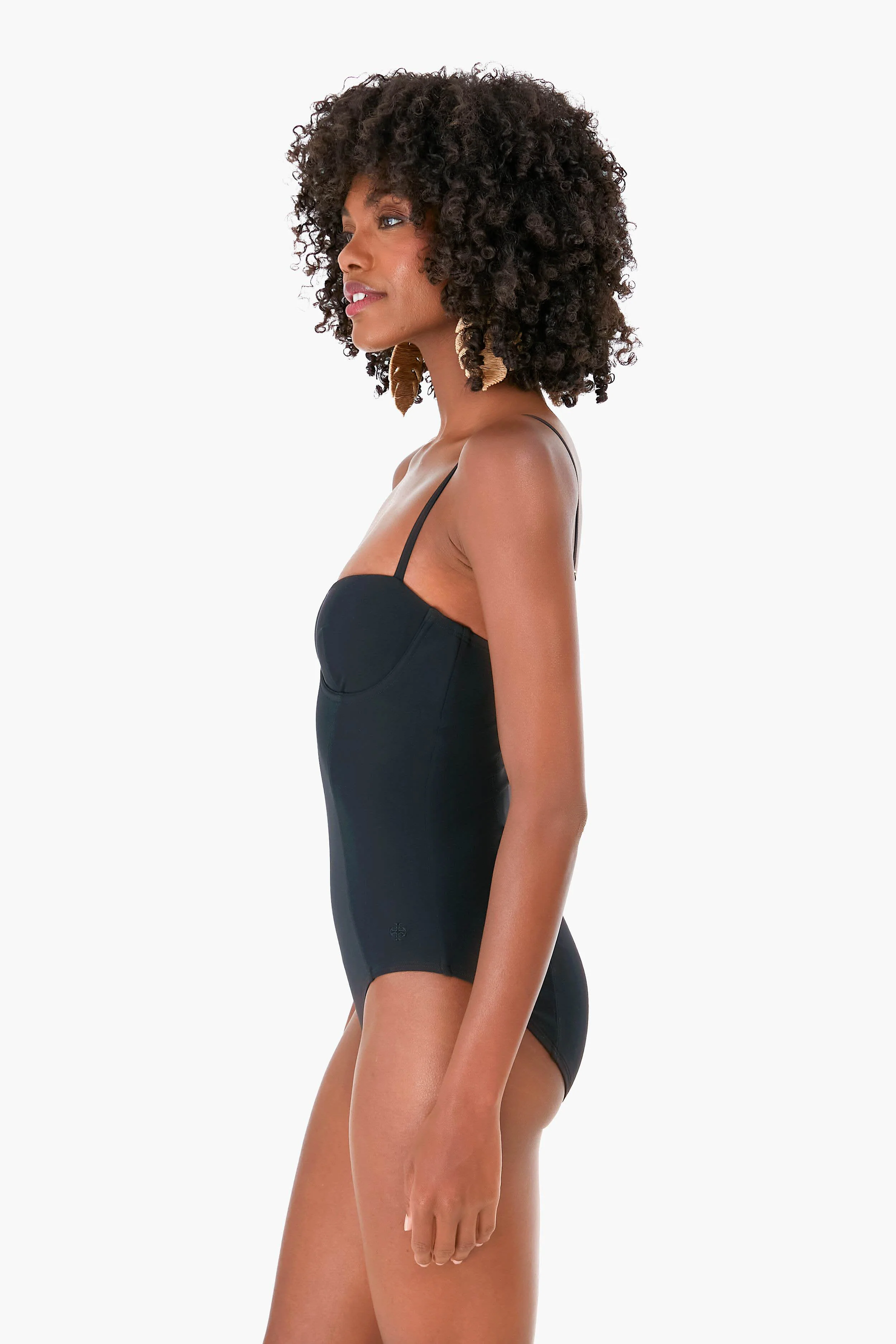 Black Solid Underwire One Piece - Image 3