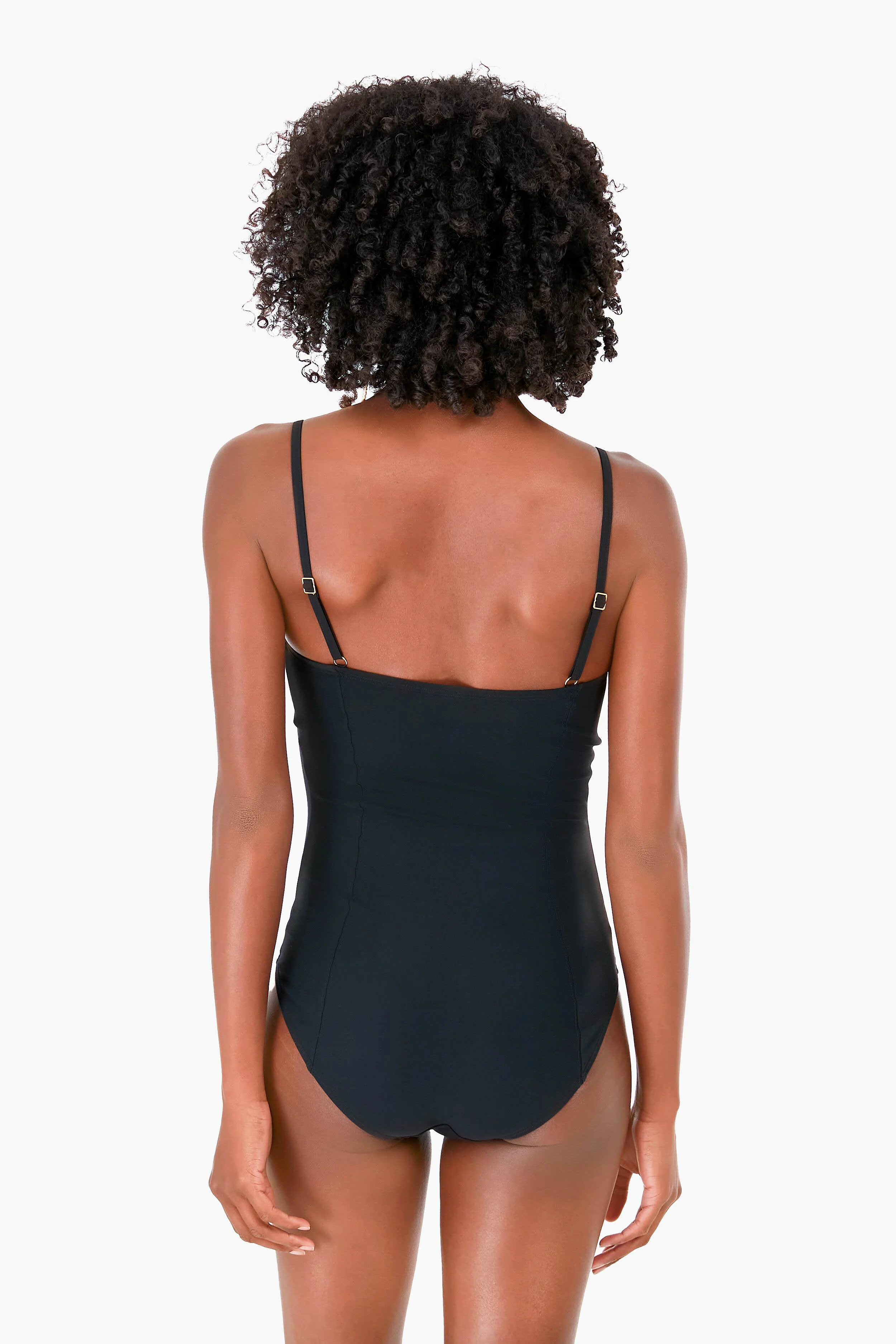 Black Solid Underwire One Piece - Image 4