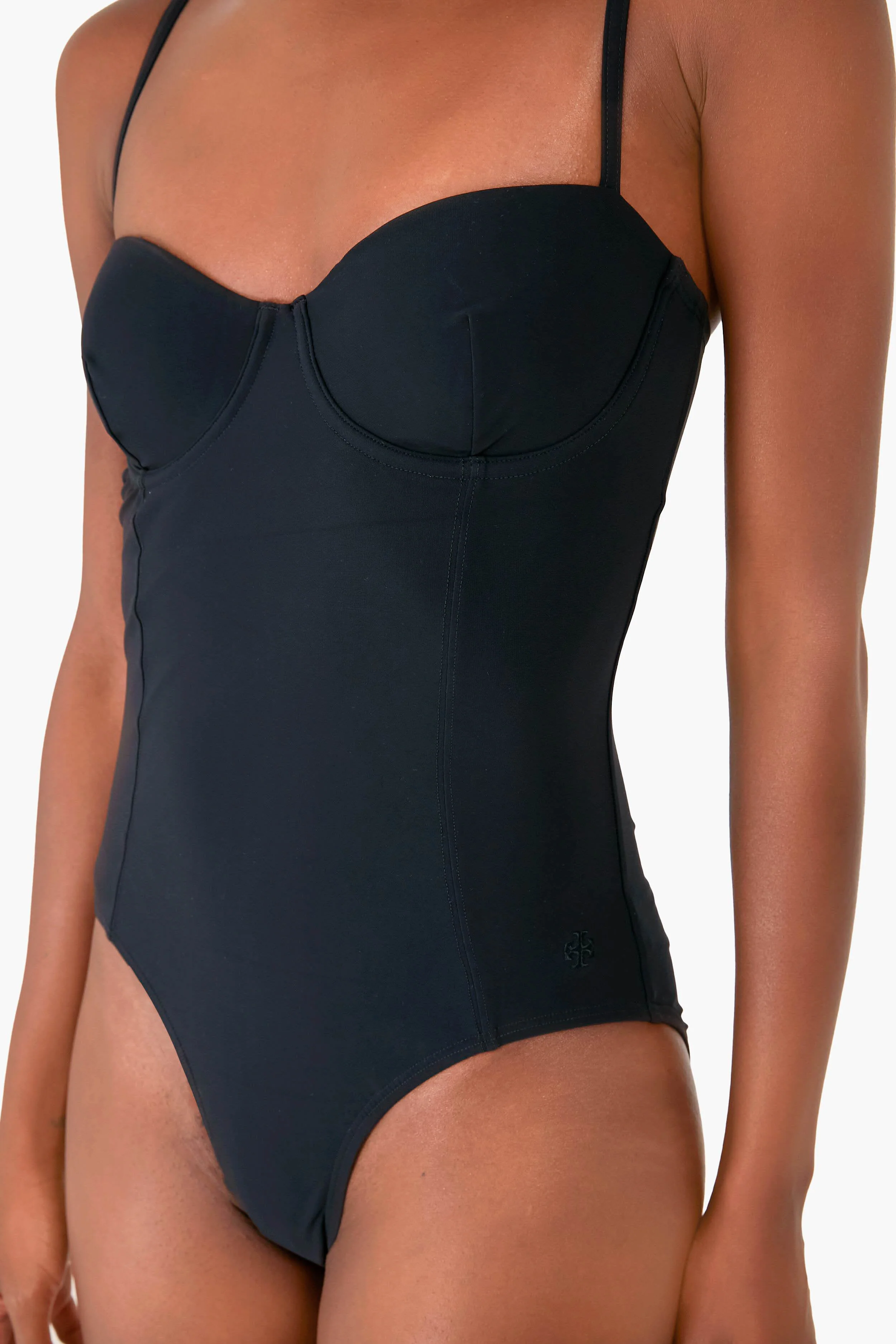 Black Solid Underwire One Piece - Image 5