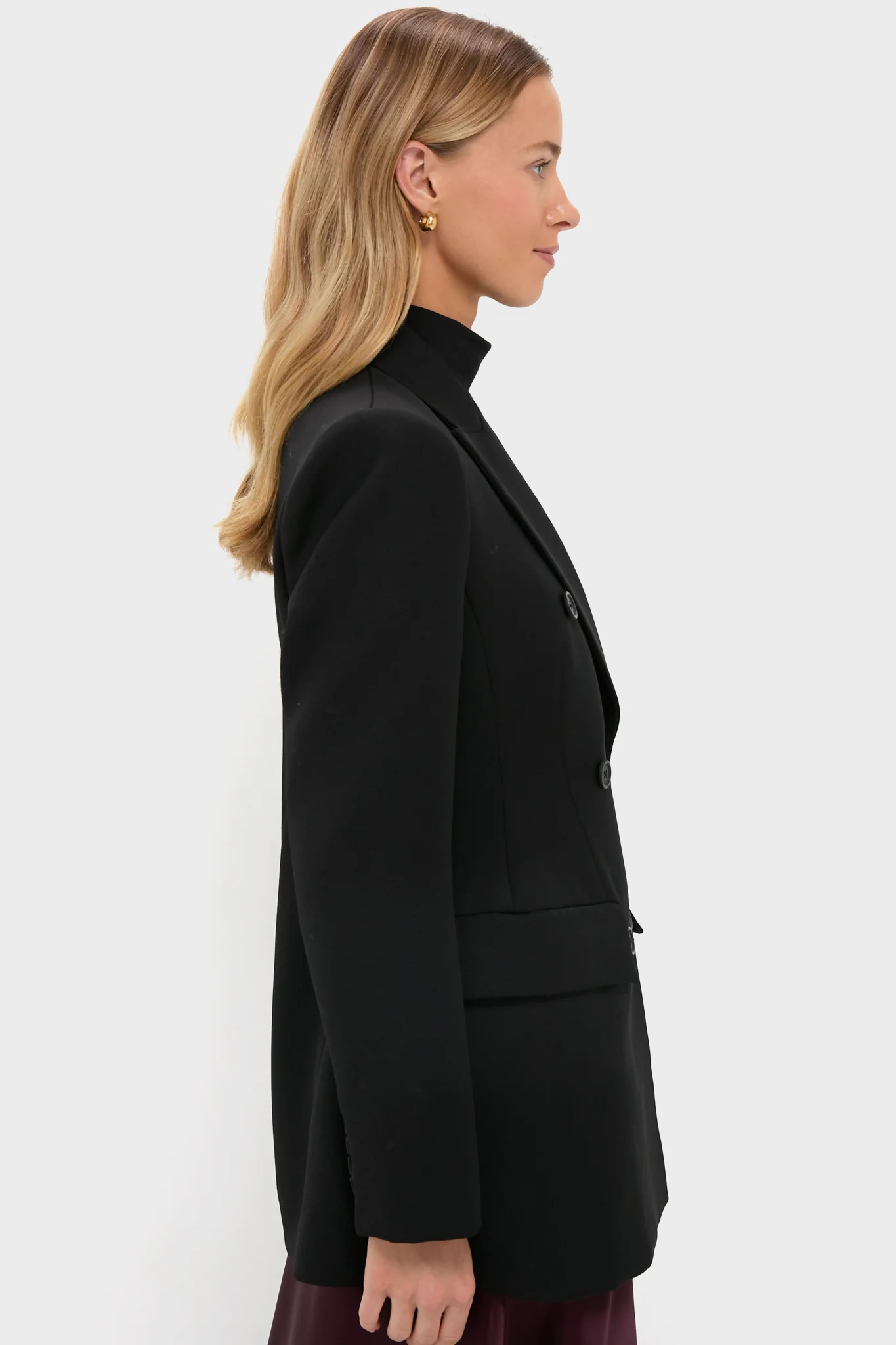 Black Sculpted Olivier Blazer - Image 3