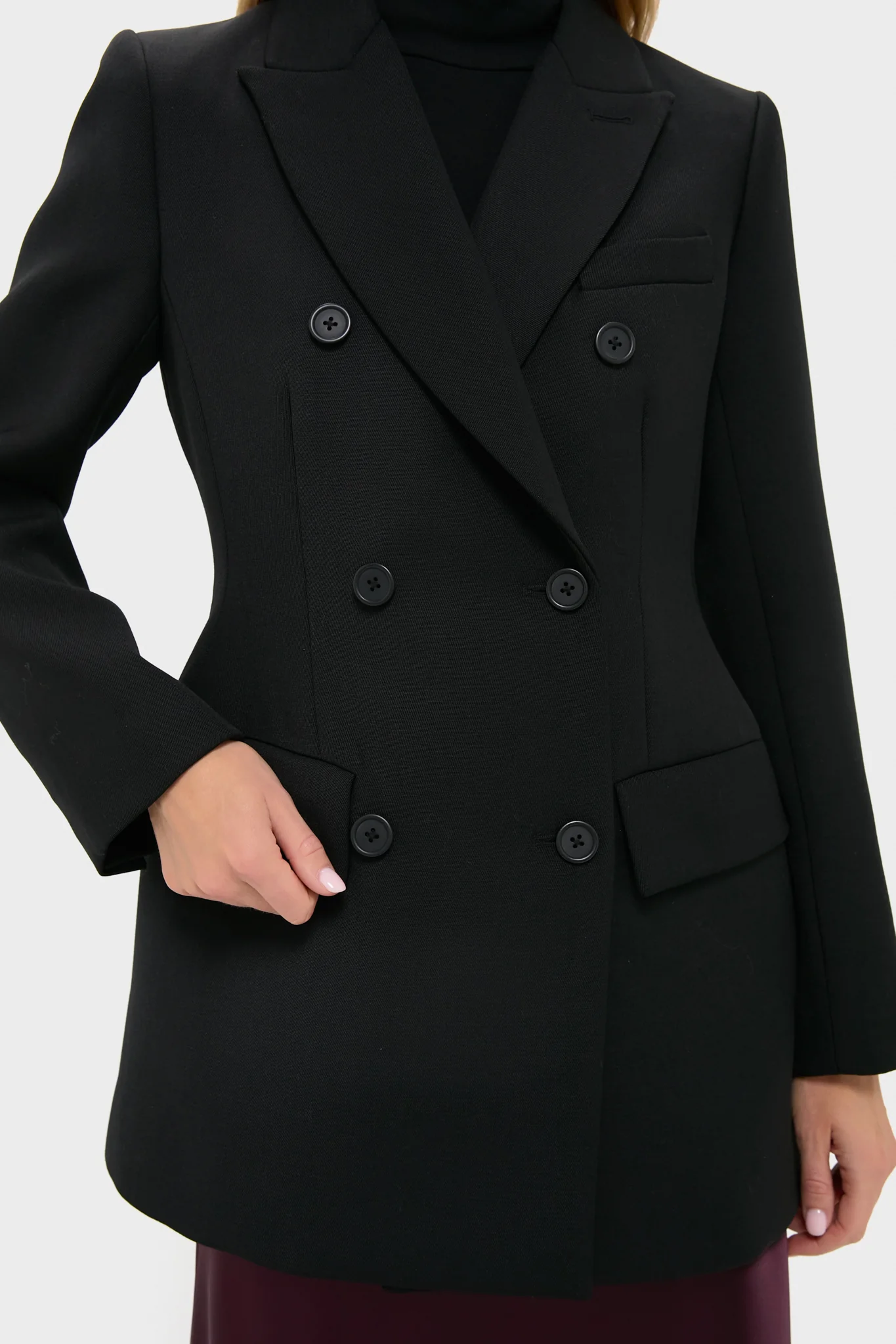 Black Sculpted Olivier Blazer - Image 4