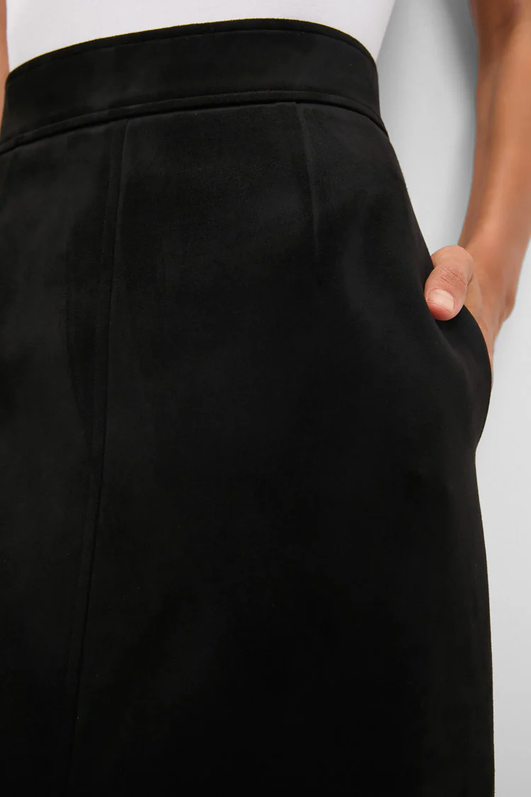 Black Suede Lorna Pencil Skirt - Image 5