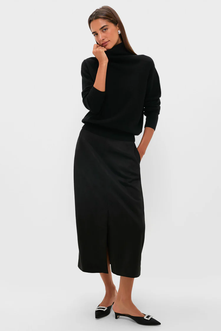 Black Suede Lorna Pencil Skirt - Image 6