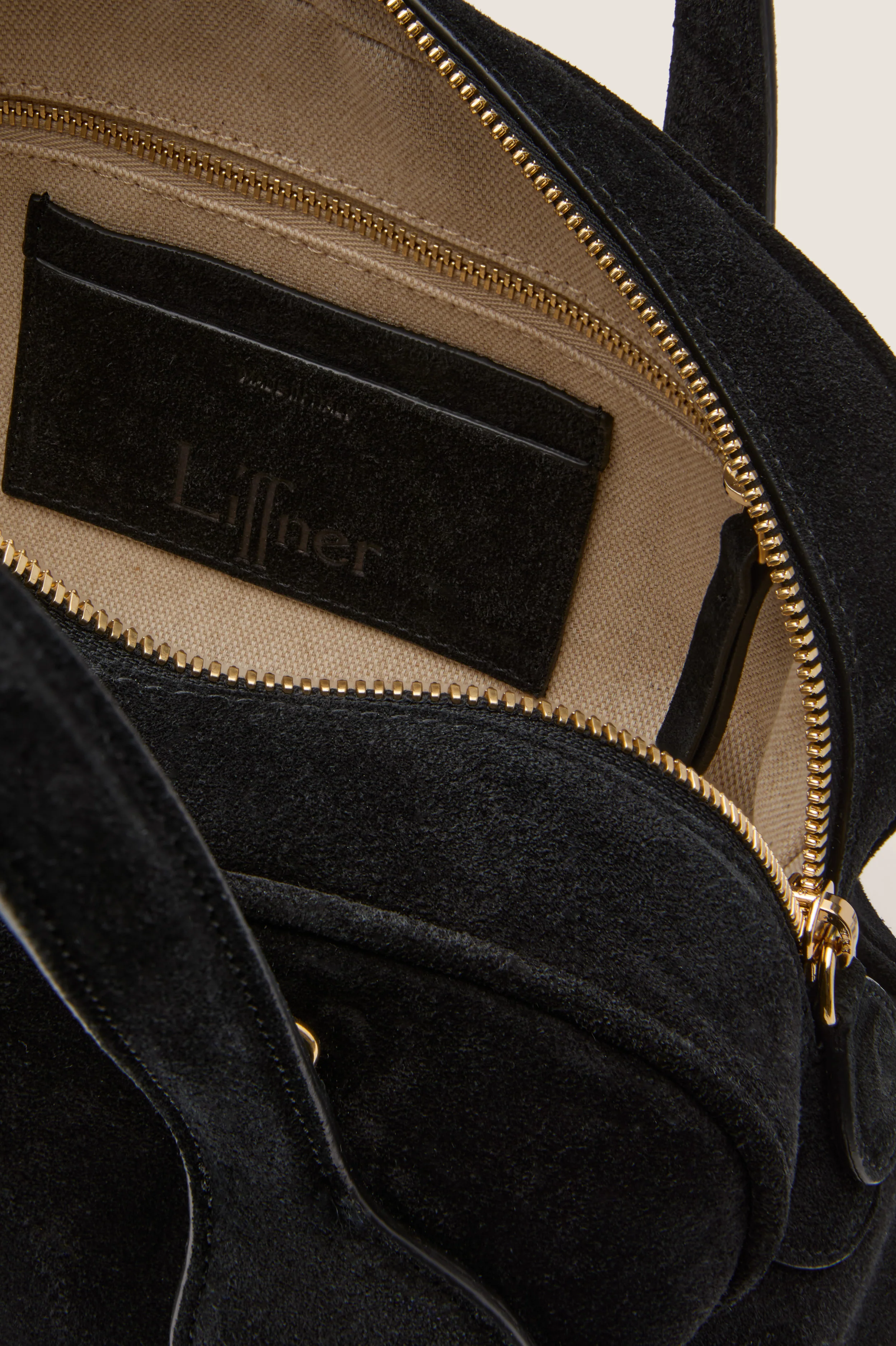 Black Suede Mini Bowling Bag - Image 6