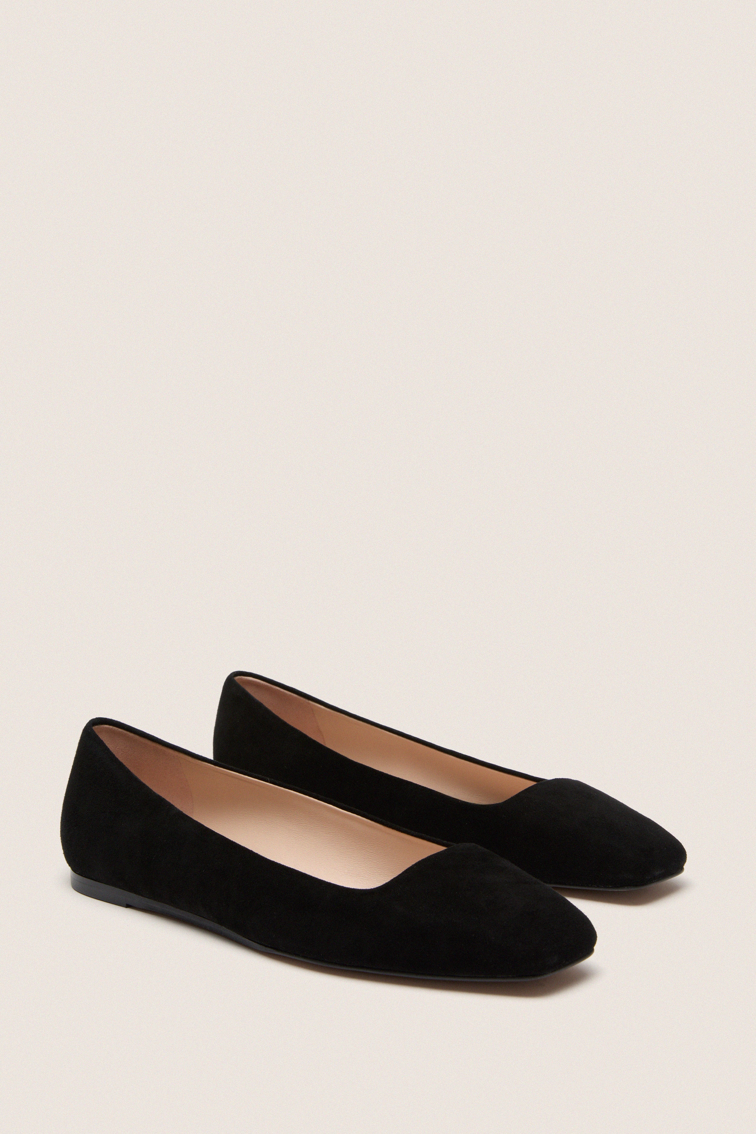 Black Suede Nadia Flats - Image 3