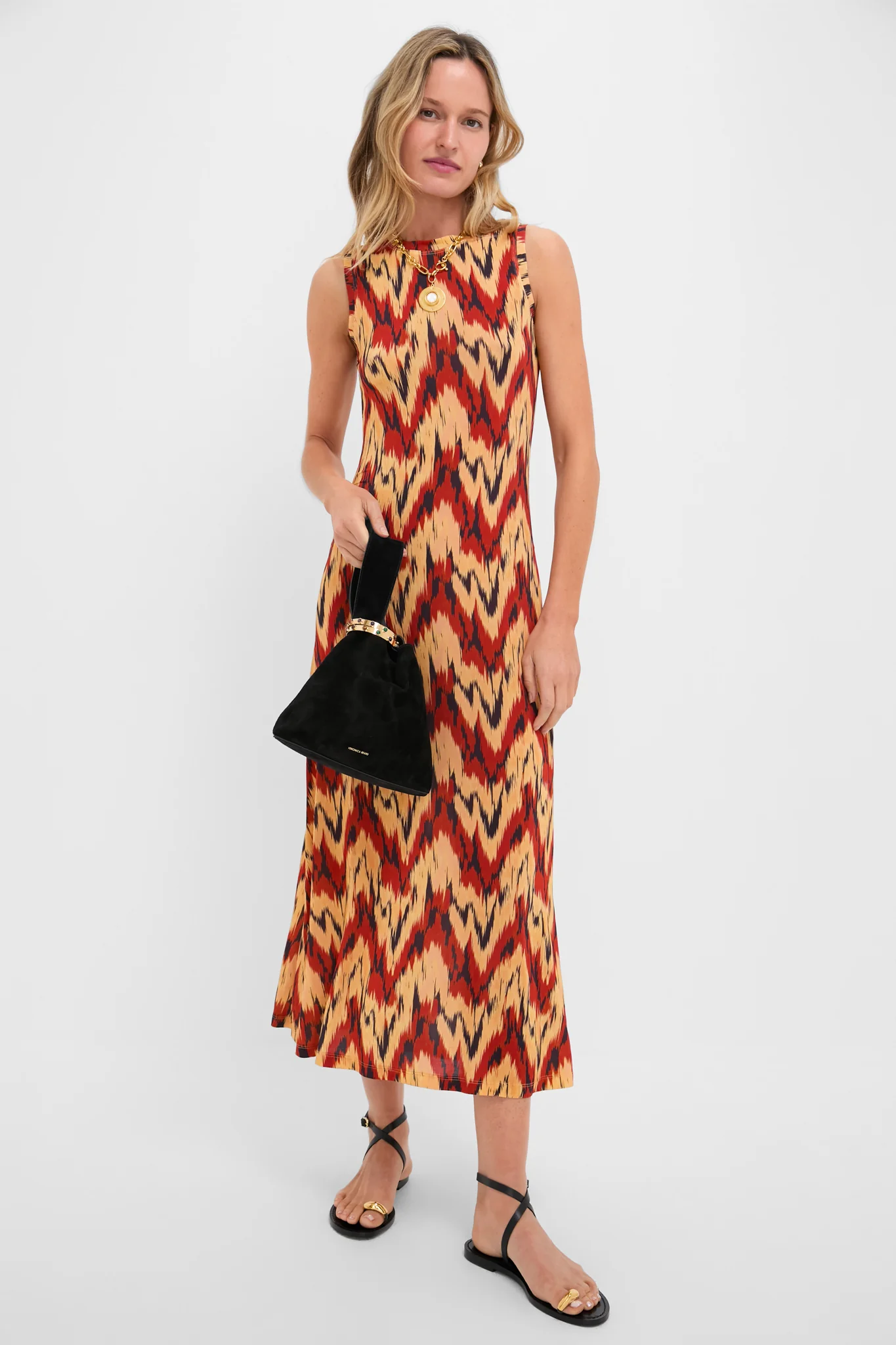 Black Suede Veronica Beard Swing Bag - Image 3