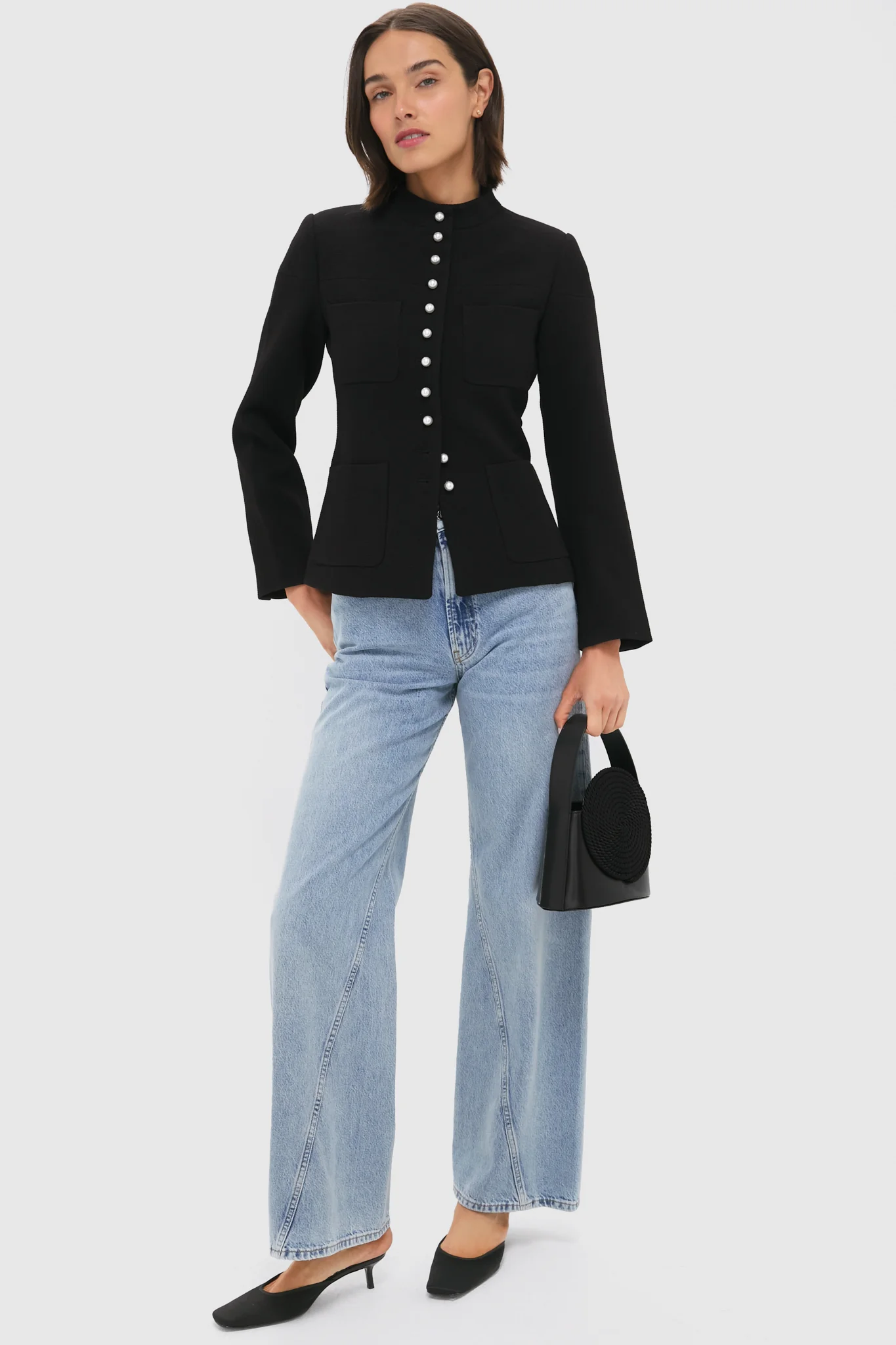 Black Suzette Sportswear Jacket - Image 2