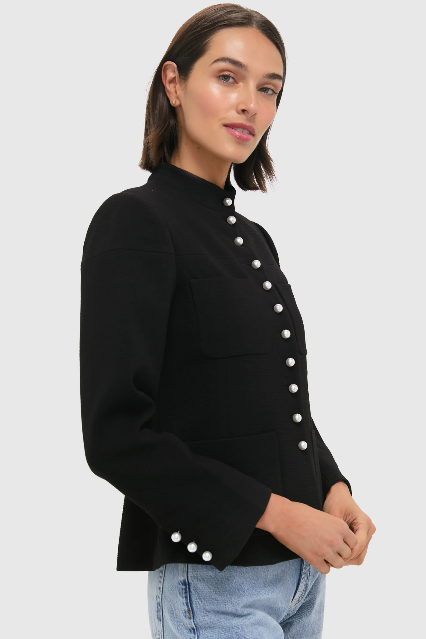 Black Suzette Sportswear Jacket - Image 3
