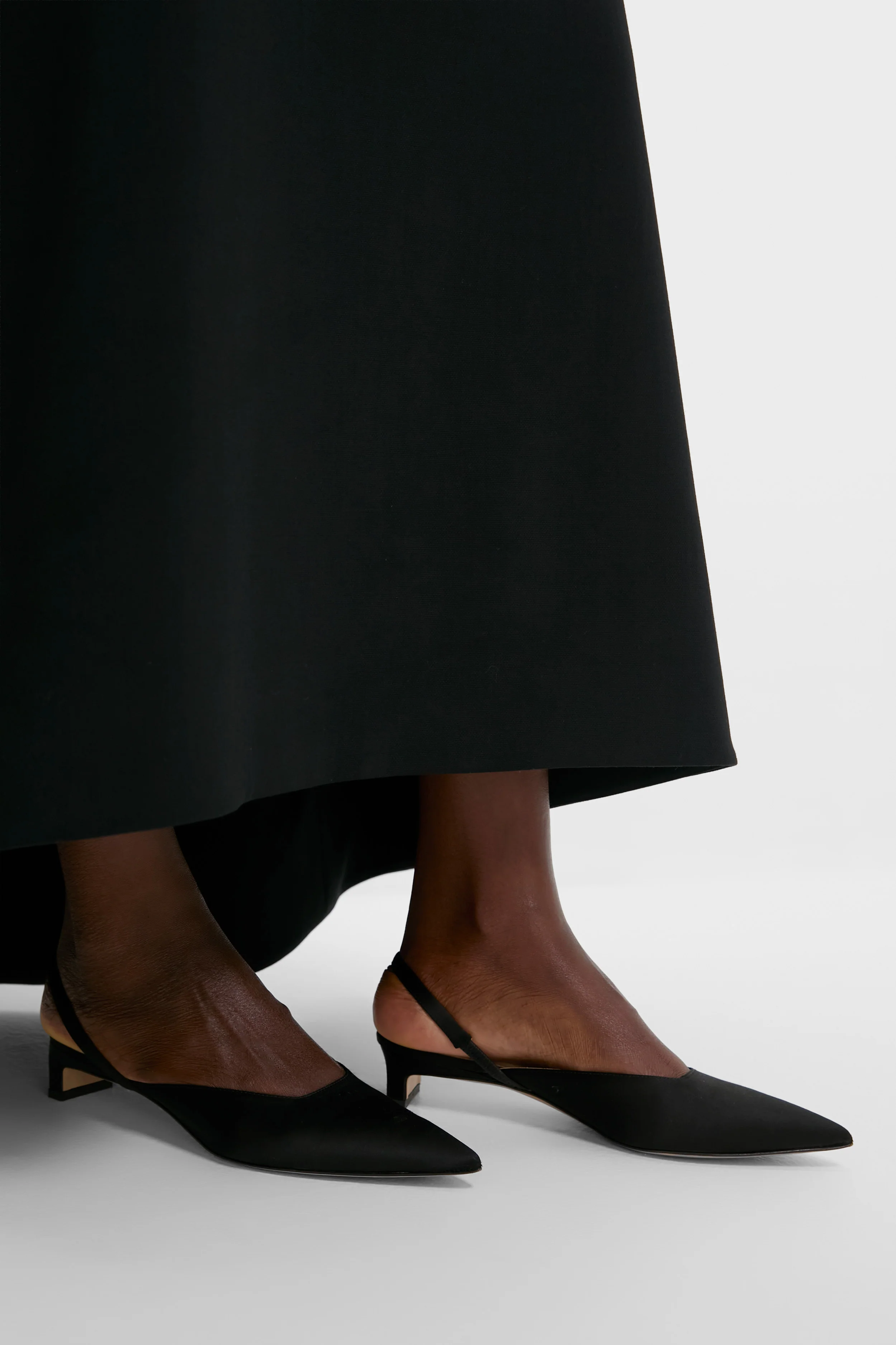 Black Synan Birdseye Suiting Maxi Skirt - Image 5
