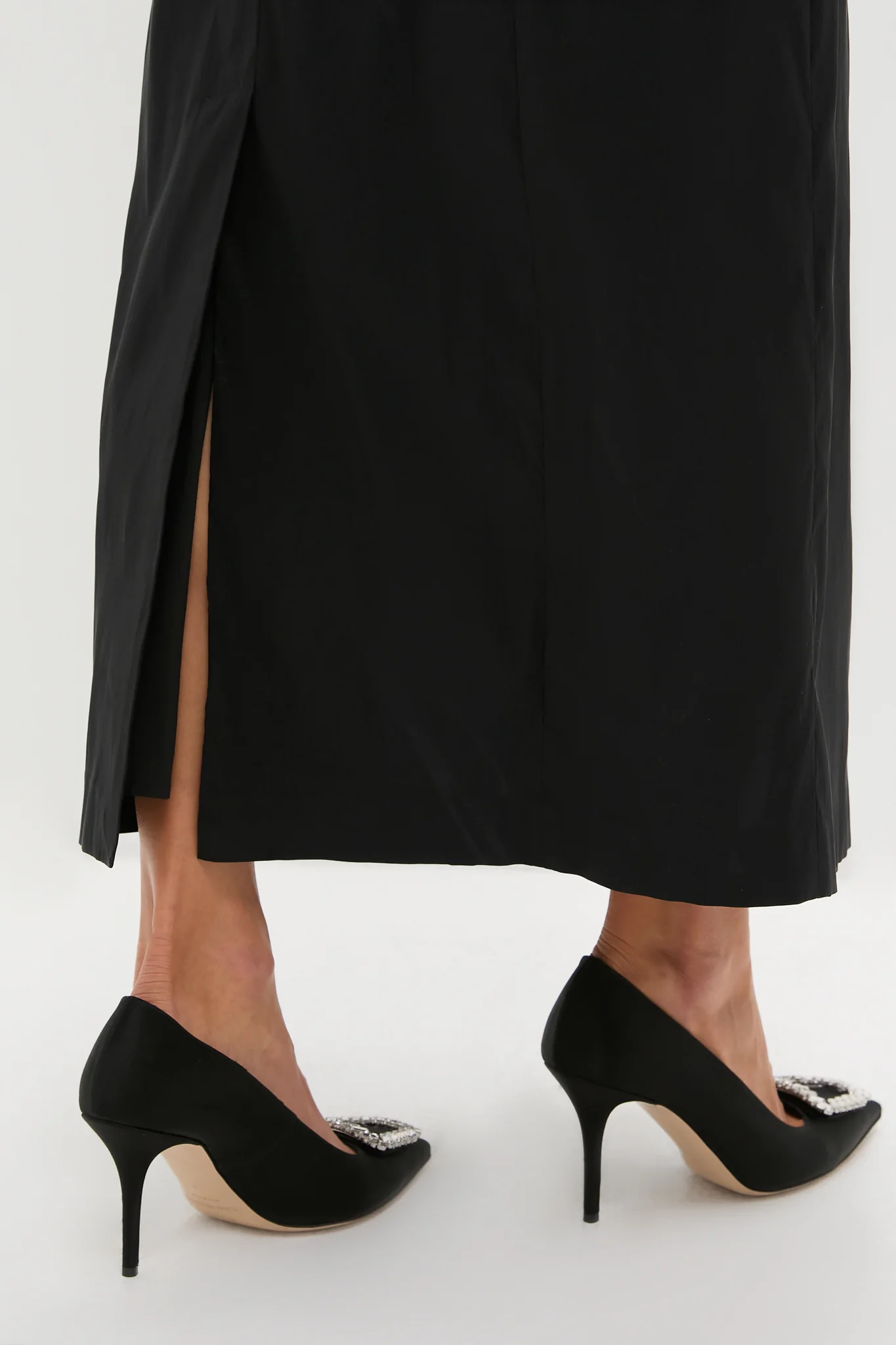 Black Taffeta Caroline Dress - Image 5