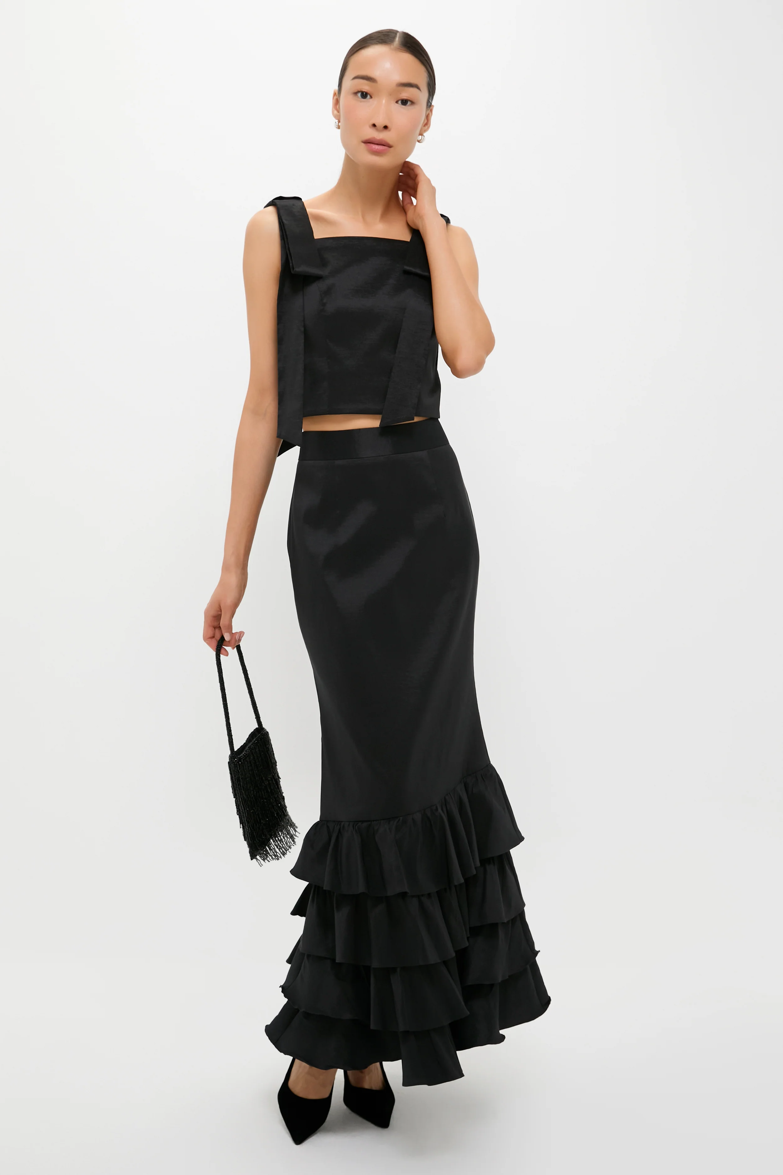 Black Taffeta Carolyn Skirt - Image 2