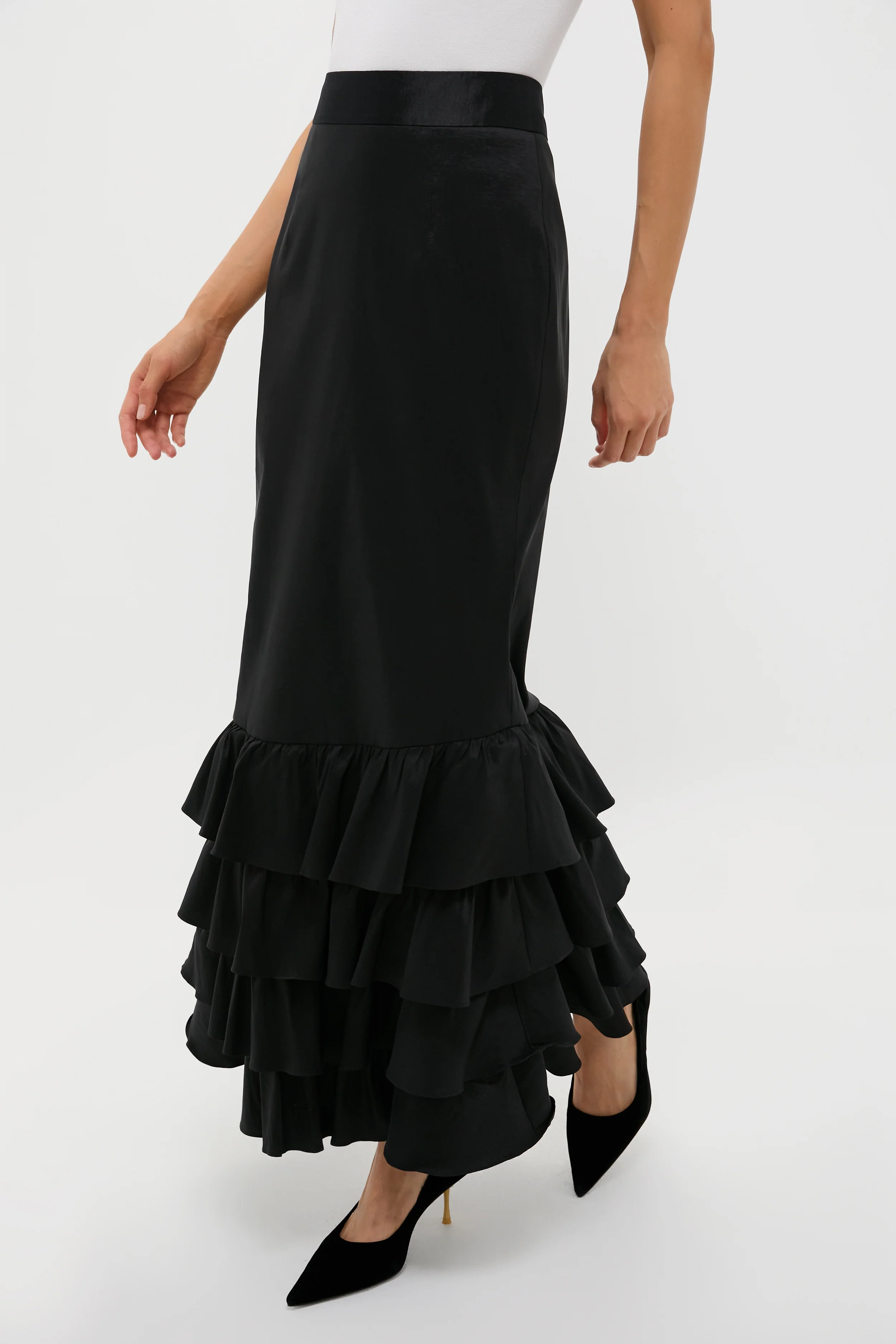 Black Taffeta Carolyn Skirt - Image 3