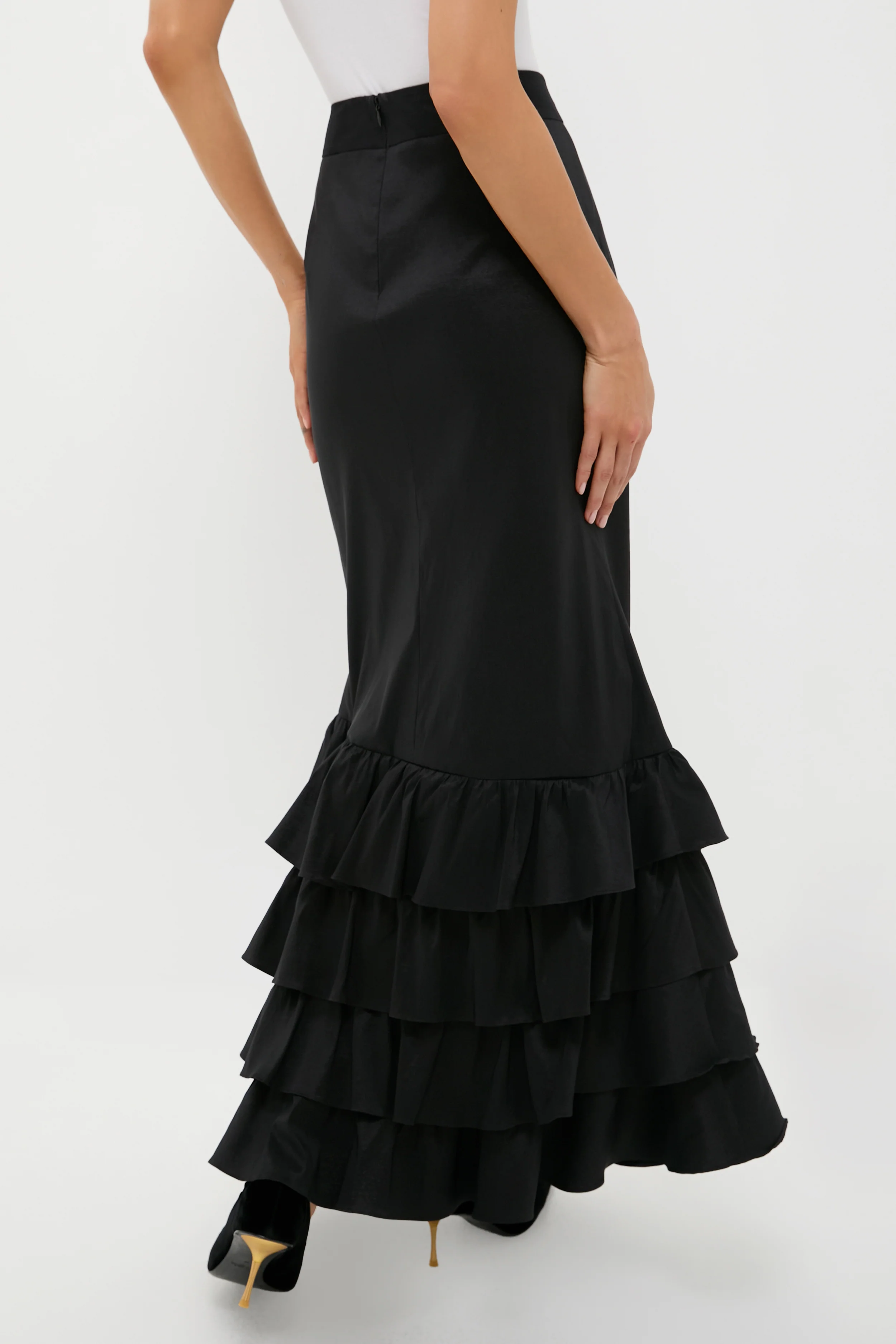 Black Taffeta Carolyn Skirt - Image 4