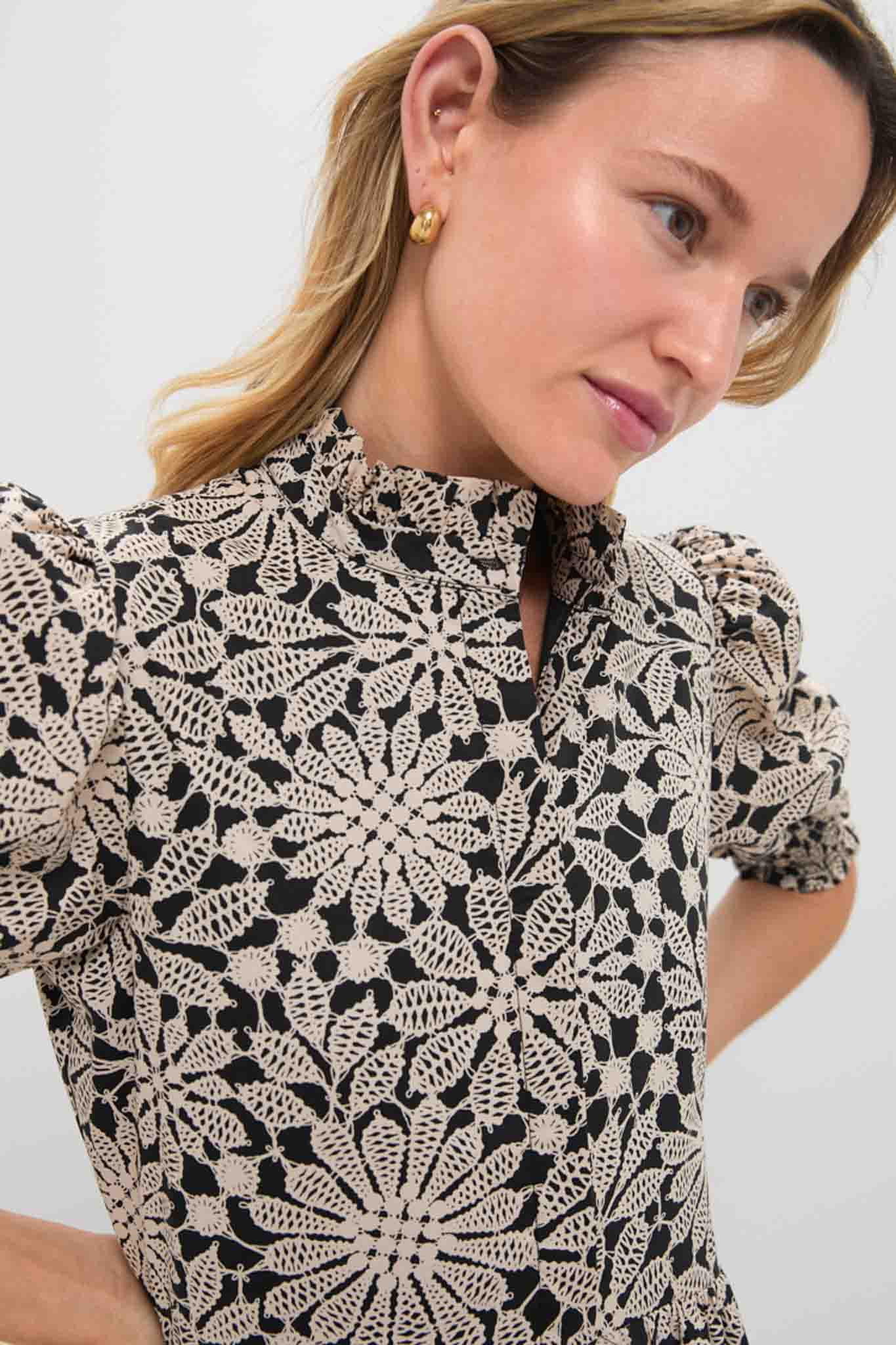 Black & Tan Printed Floral Bennett Maxi Dress - Image 6