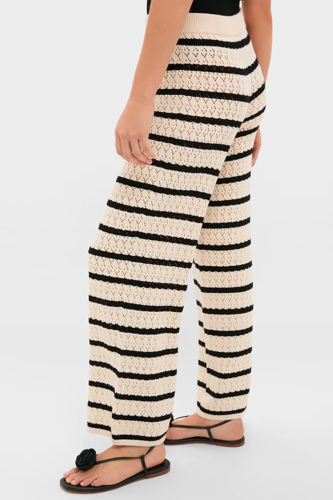 Black & Tan Stripe Portimao Pants - Image 3