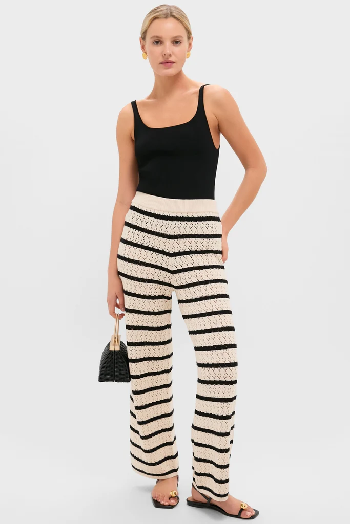 Black & Tan Stripe Portimao Pants - Image 7