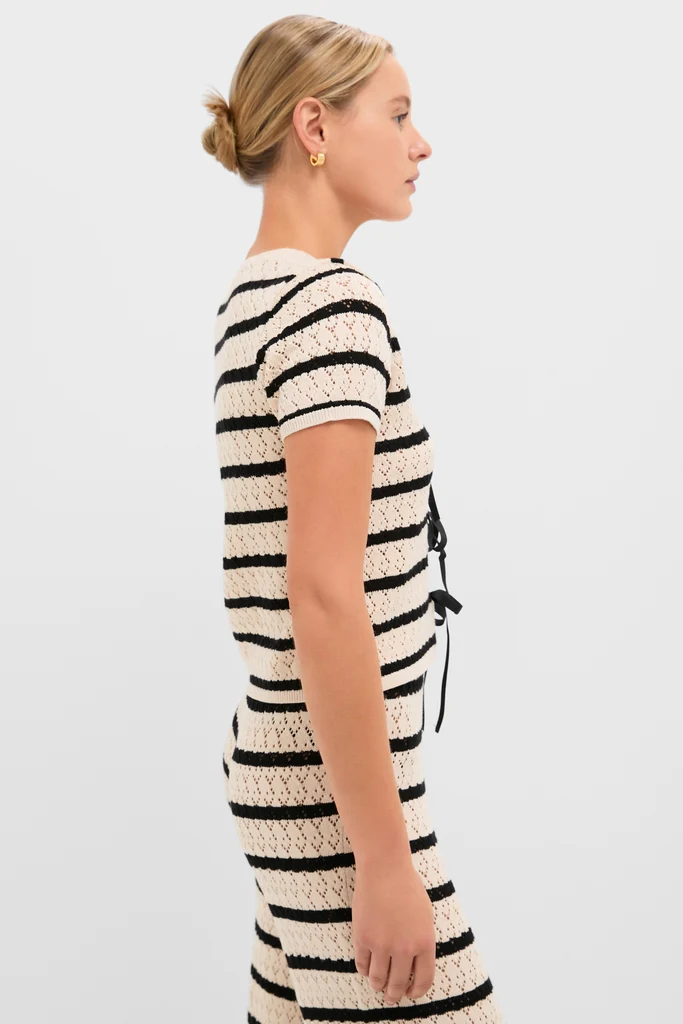Black & Tan Stripe Portimao Top - Image 3