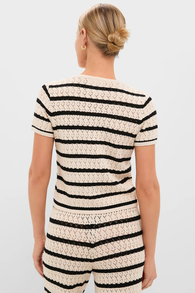 Black & Tan Stripe Portimao Top - Image 4