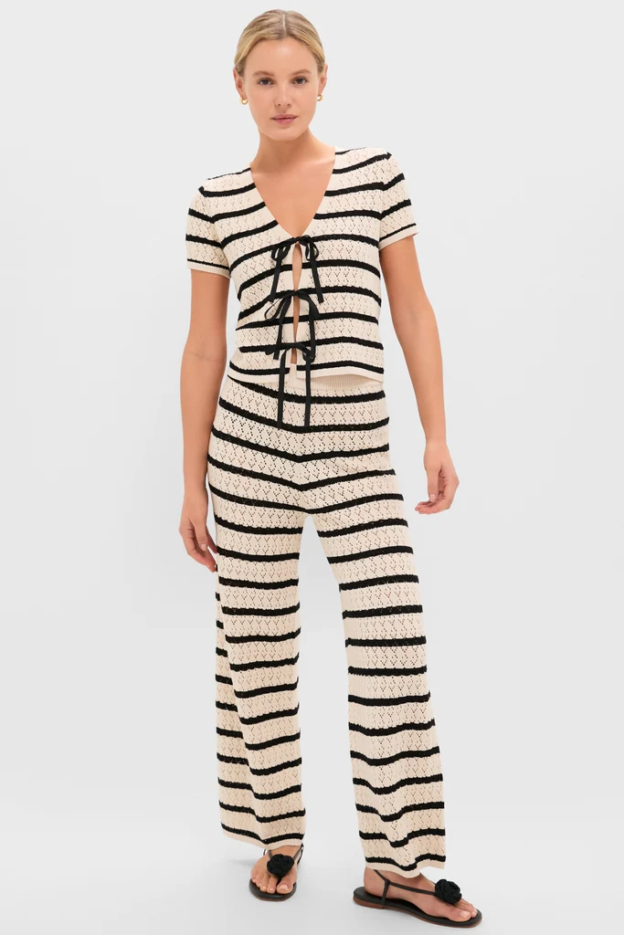 Black & Tan Stripe Portimao Top - Image 6