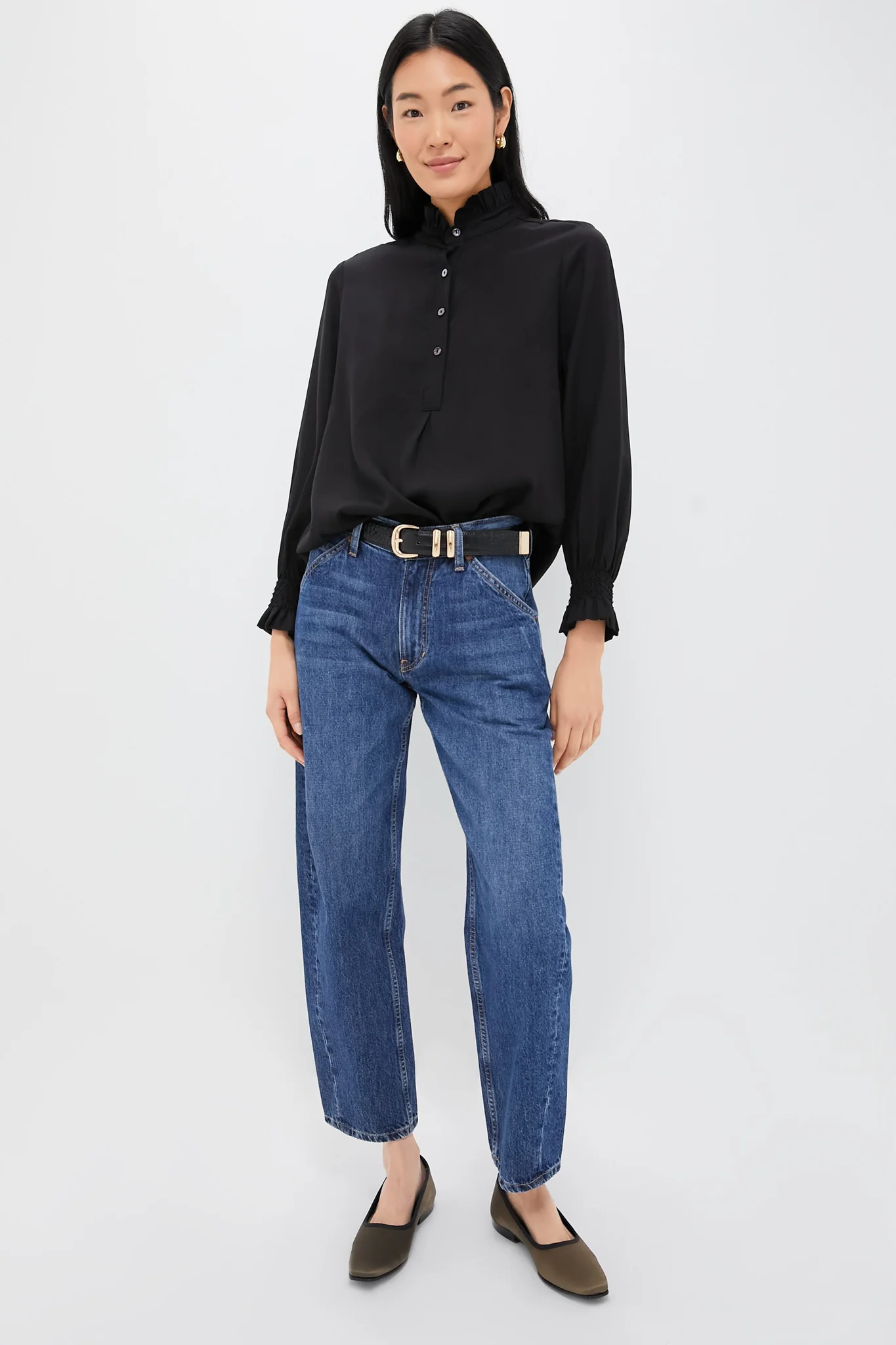 Black Teagan Popover Shirt - Image 6