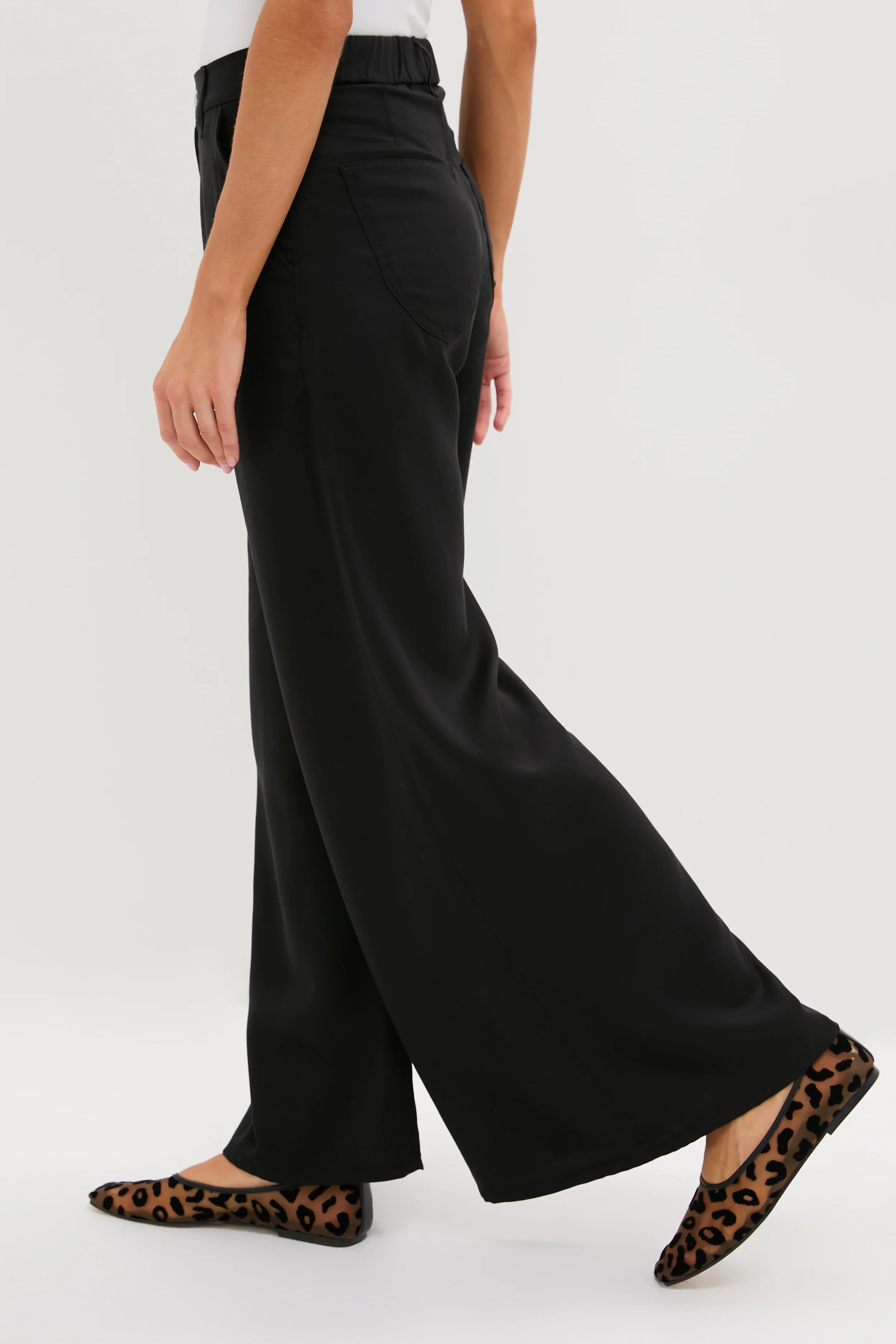 Black Tencel Tulip Trouser - Image 3