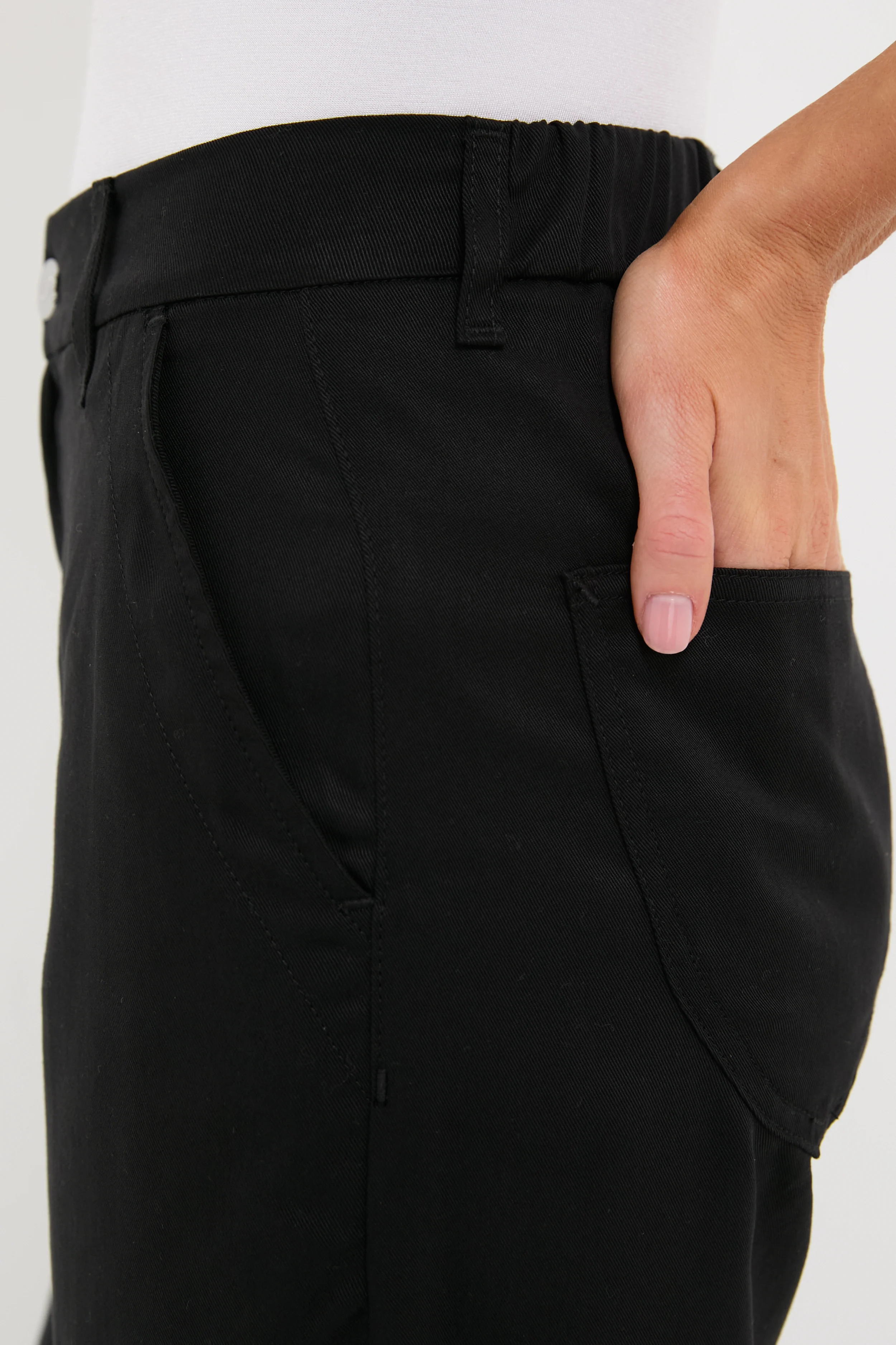 Black Tencel Tulip Trouser - Image 5