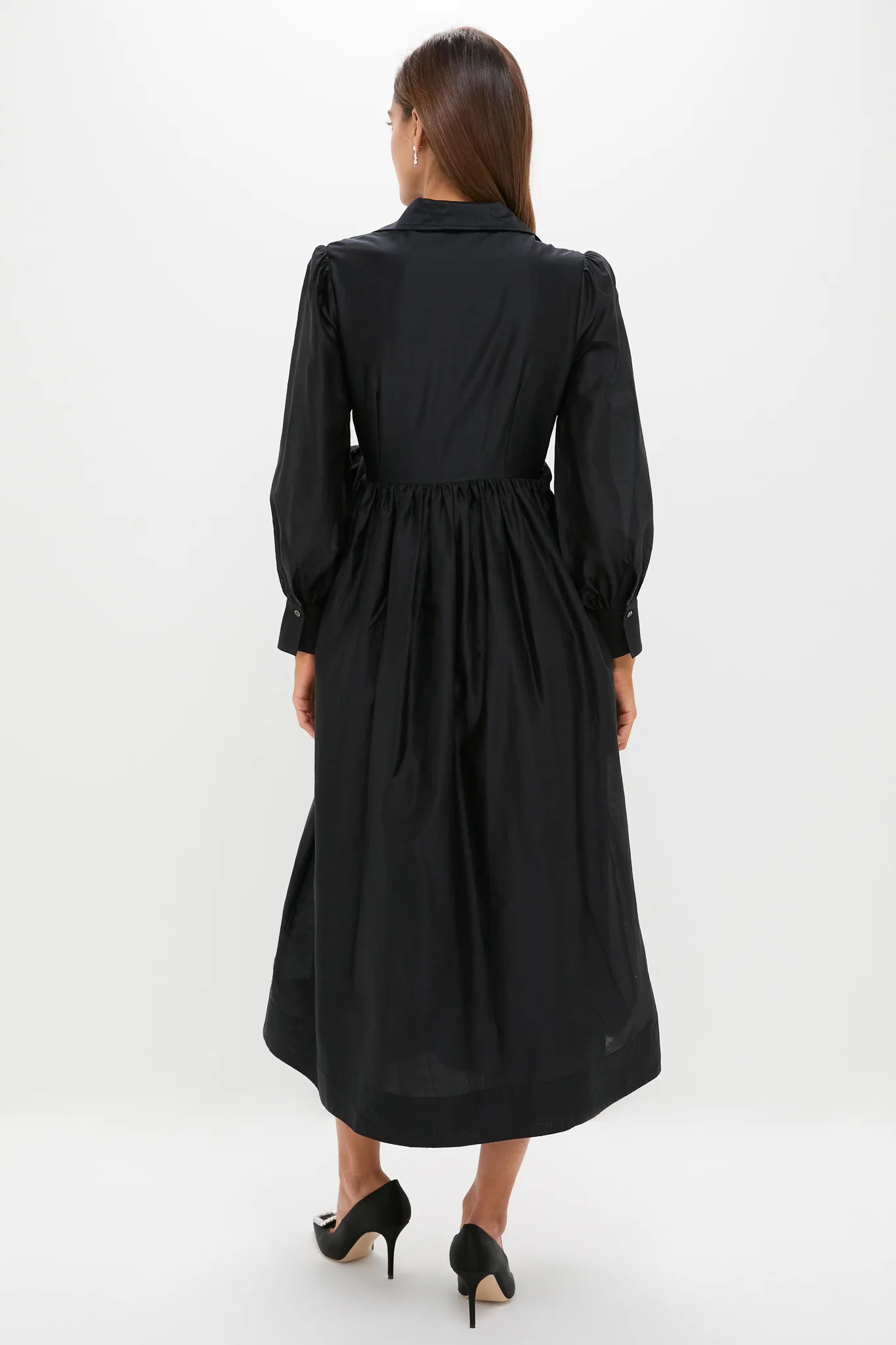Black Tie Front Bow Bea Maxi Dress - Image 4