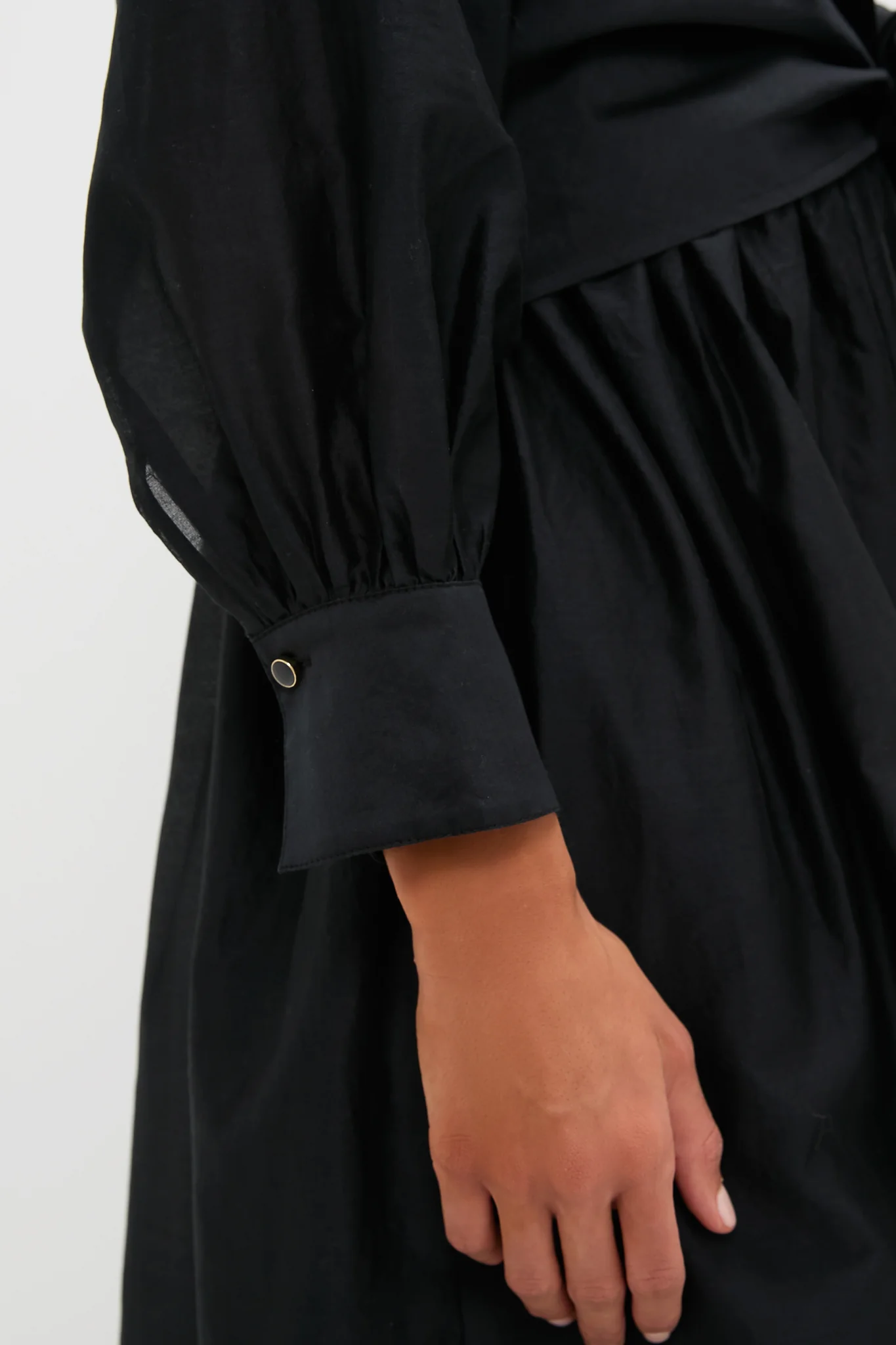 Black Tie Front Bow Bea Maxi Dress - Image 5