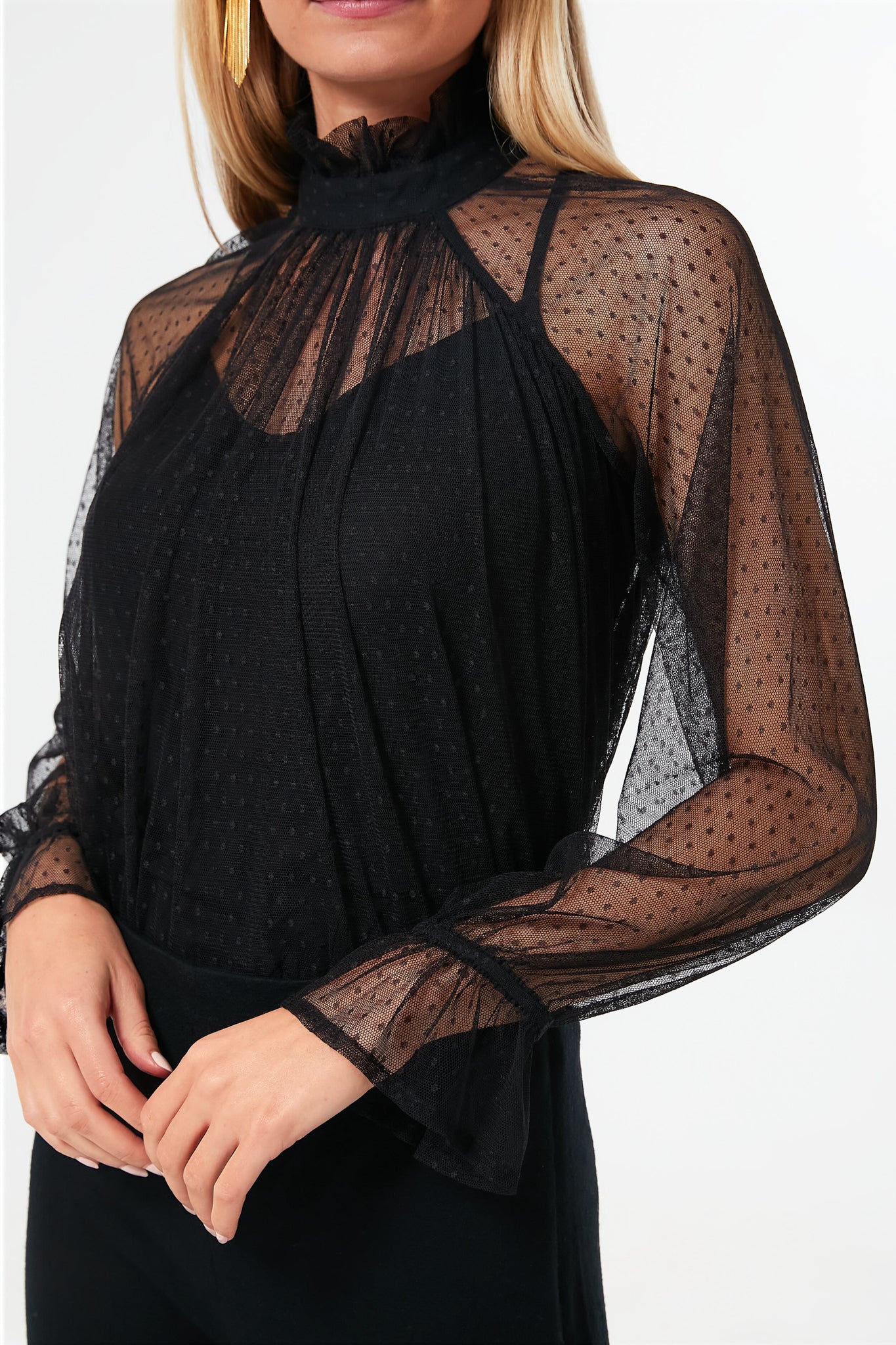 Black Tulle Chantal Top - Image 6