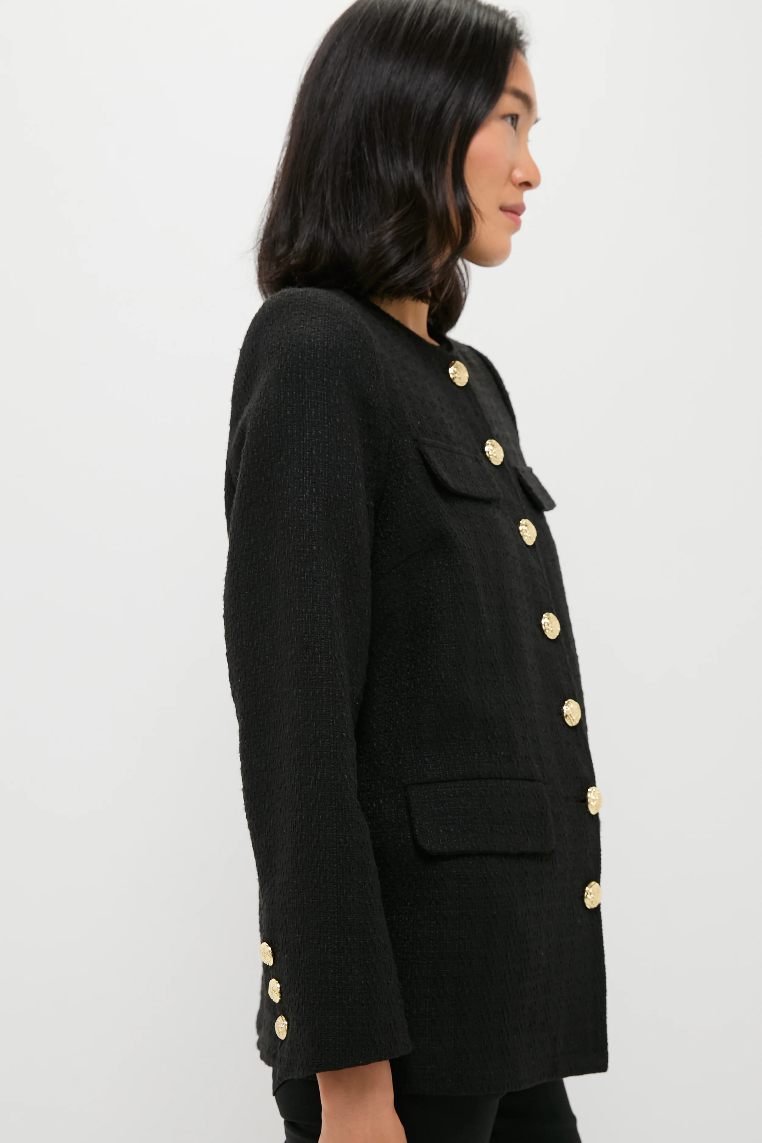 Black Tweed Jennings Jacket - Image 3
