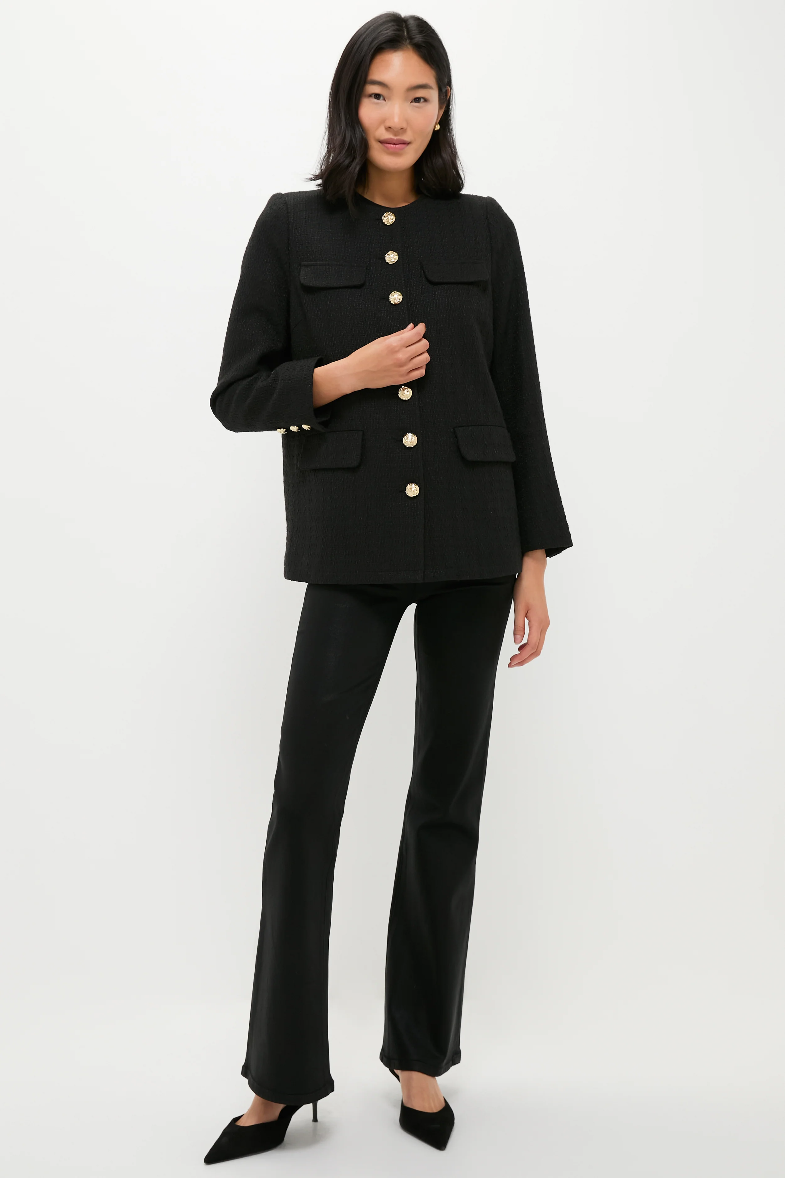 Black Tweed Jennings Jacket - Image 6