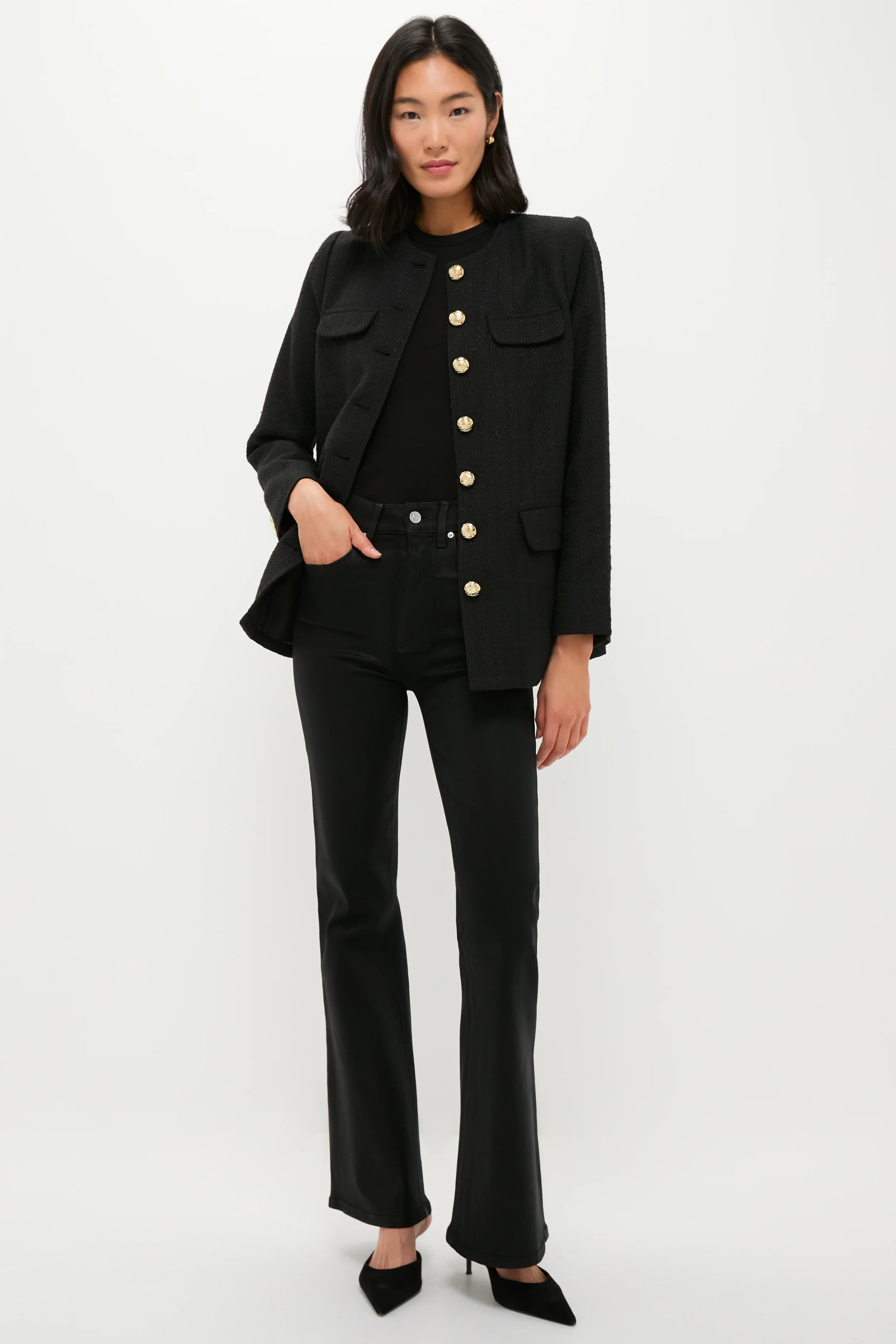 Black Tweed Jennings Jacket - Image 7