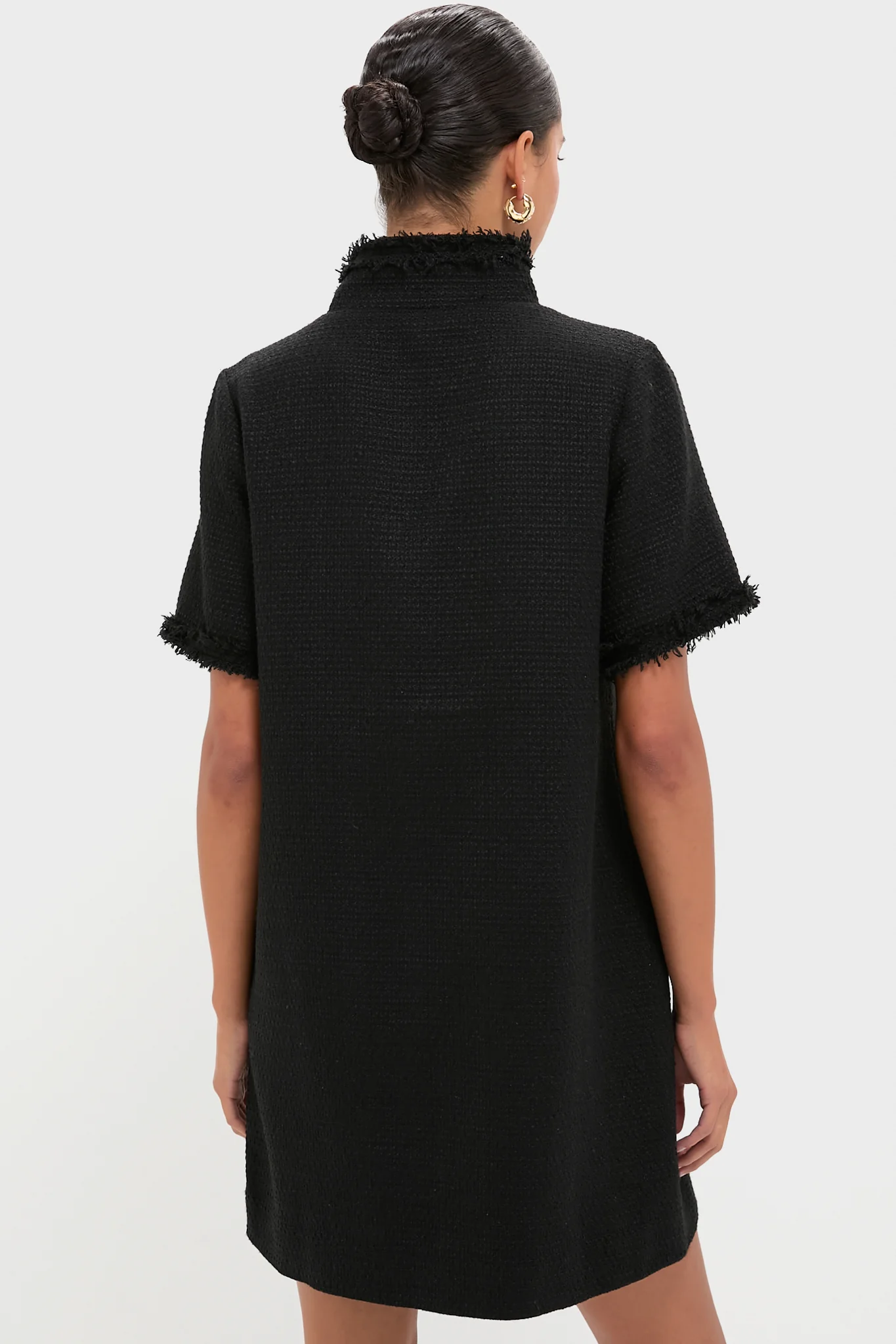 Black Tweed Ophelia Dress - Image 4