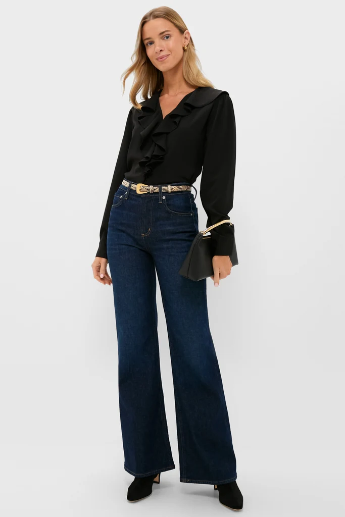 Black Ruffle Eileen Button Down Shirt - Image 2