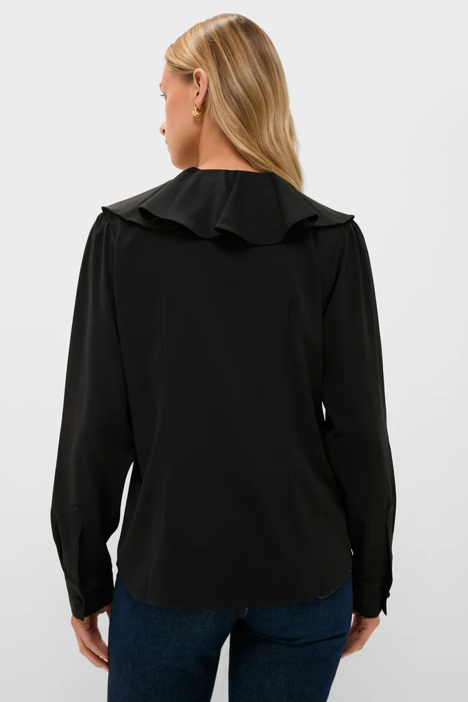 Black Ruffle Eileen Button Down Shirt - Image 4
