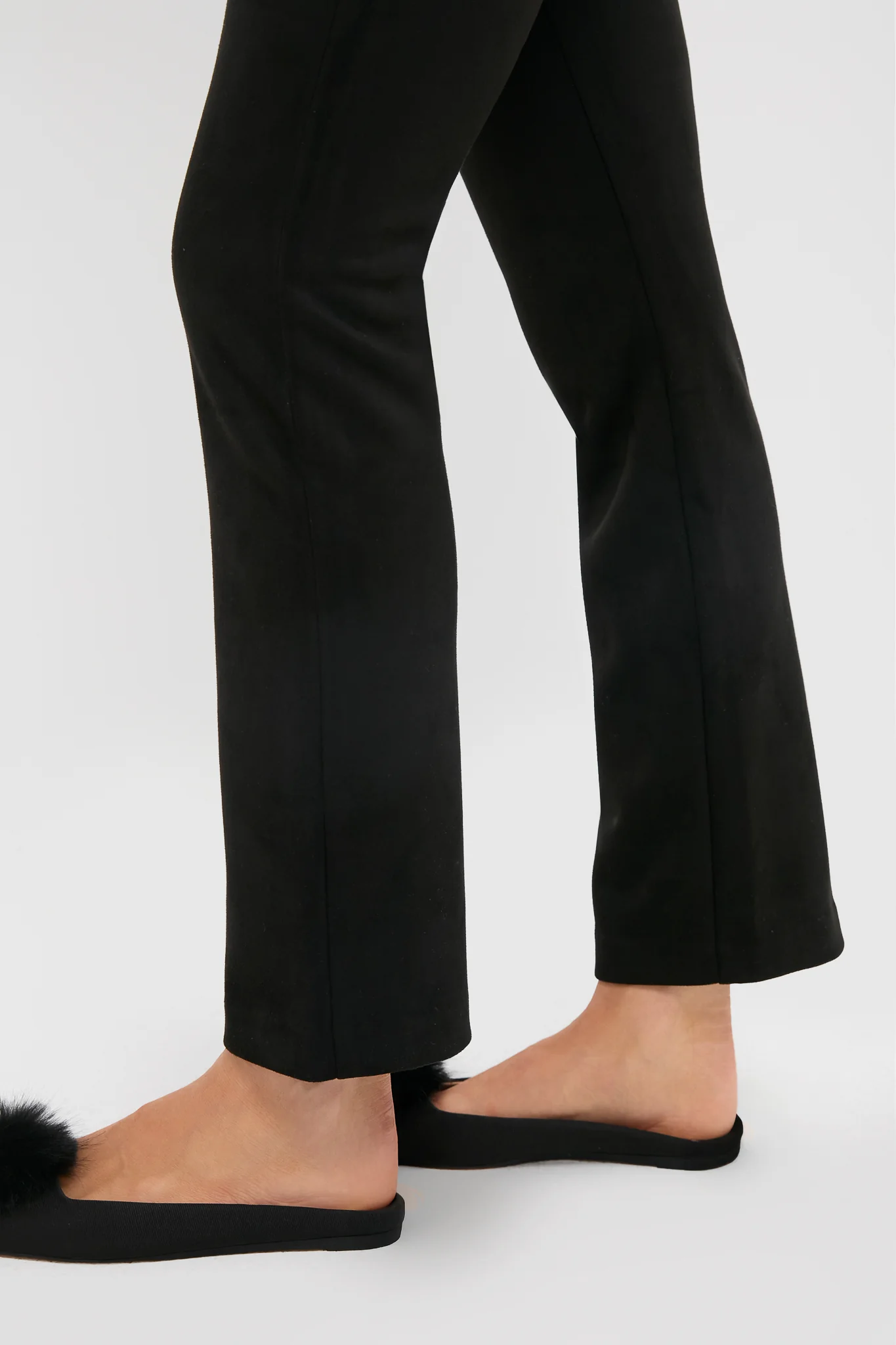 Black Vegan Suede Long Ashford Pants - Image 5