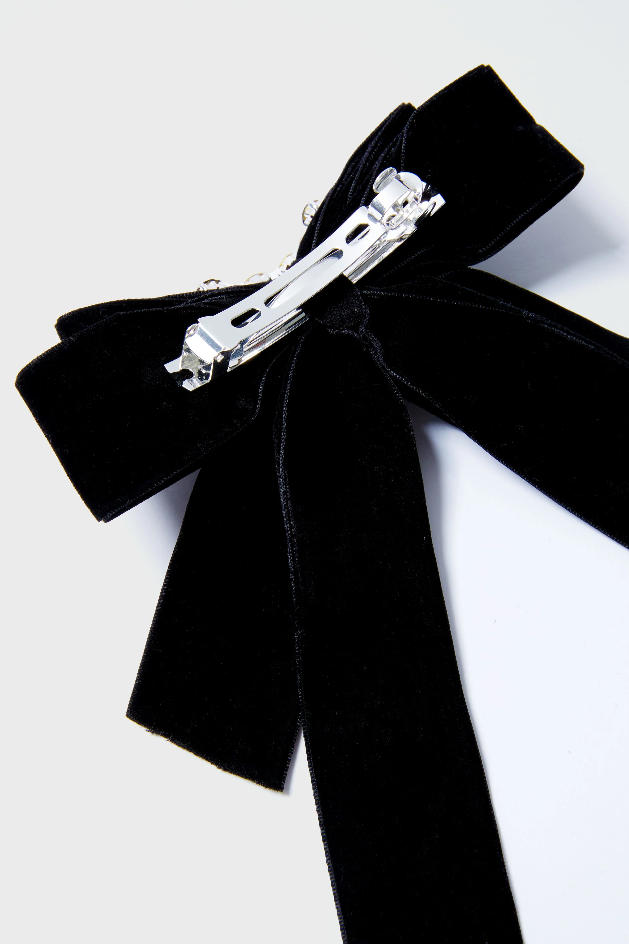 Black Velvet and Crystal Beth Bow - Image 5