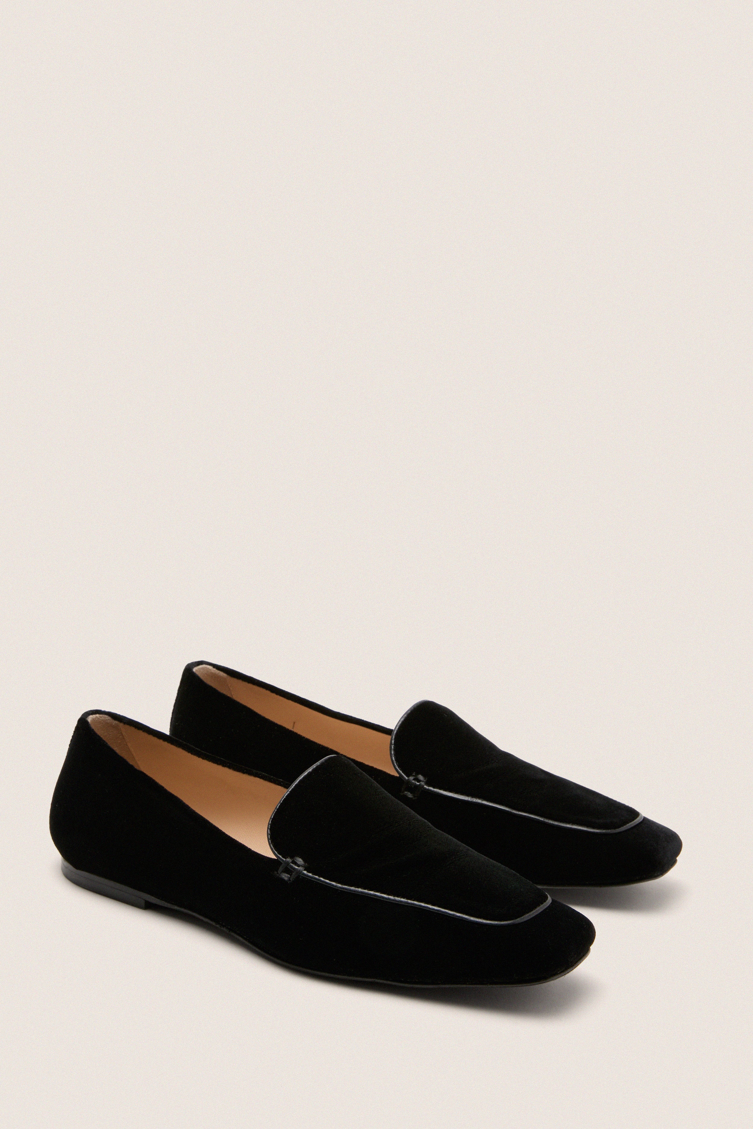 Black Velvet Kam Loafers - Image 4