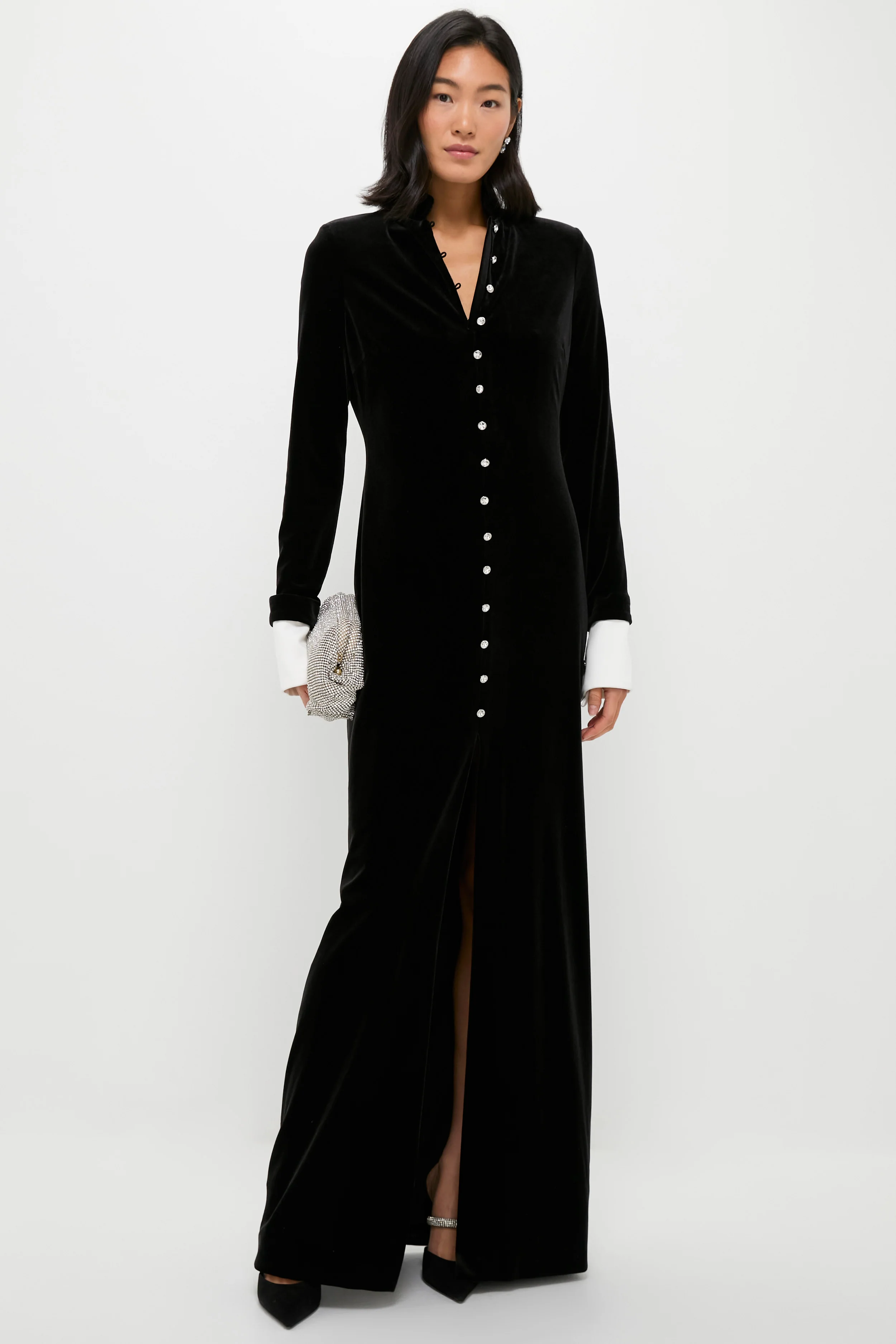 Black Velvet Loretta Dress - Image 2