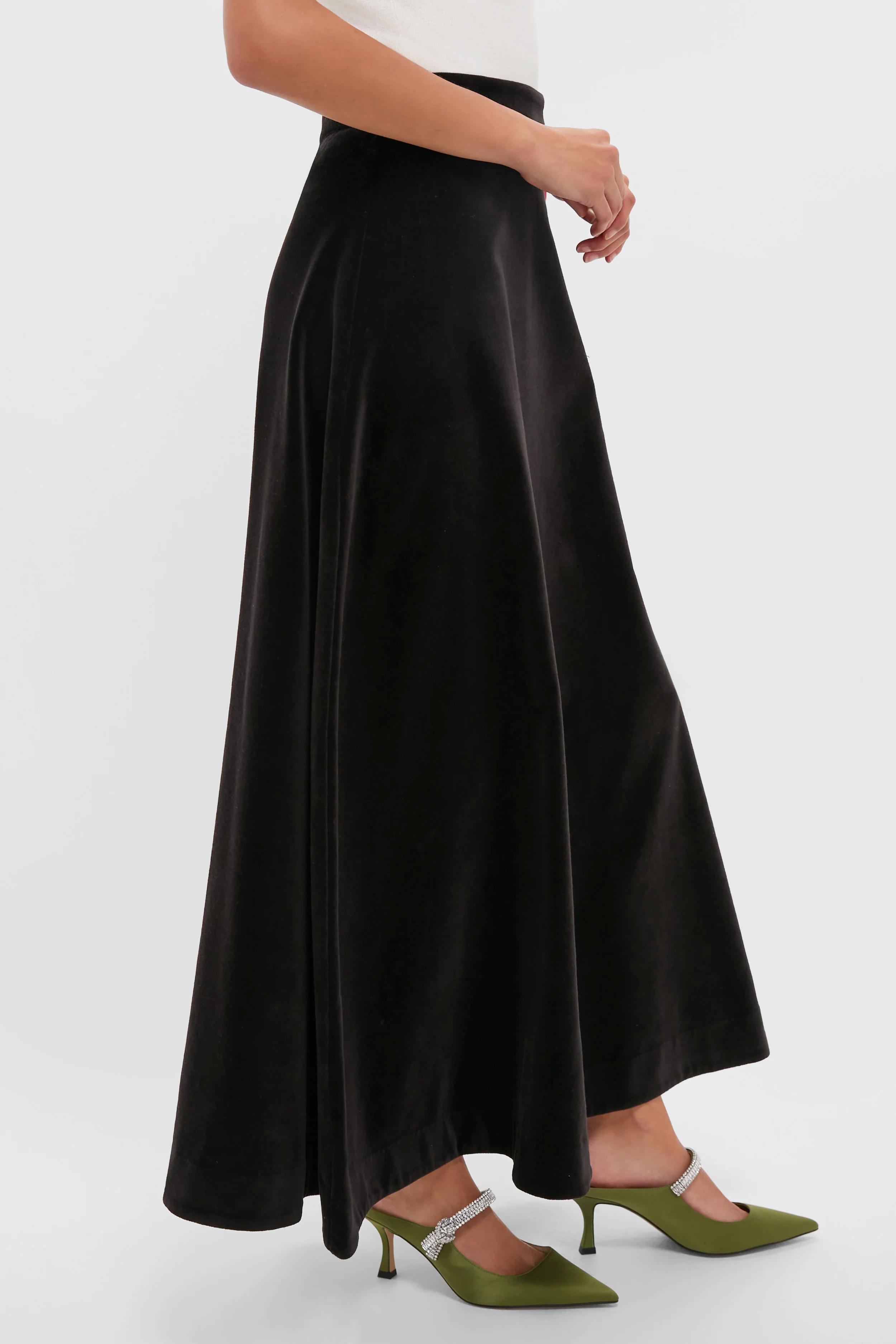 Black Velvet Whitley Skirt - Image 3