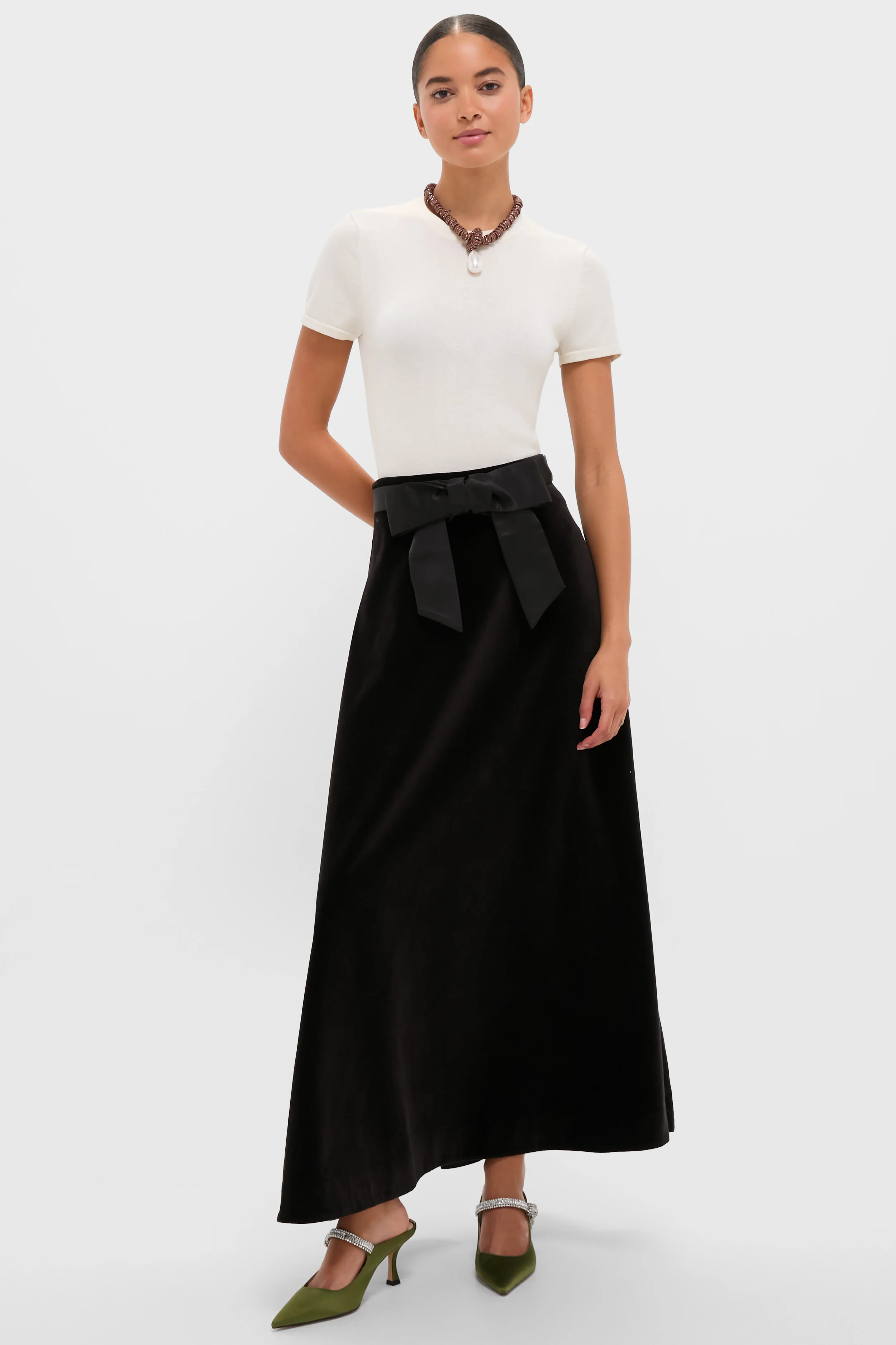 Black Velvet Whitley Skirt - Image 5