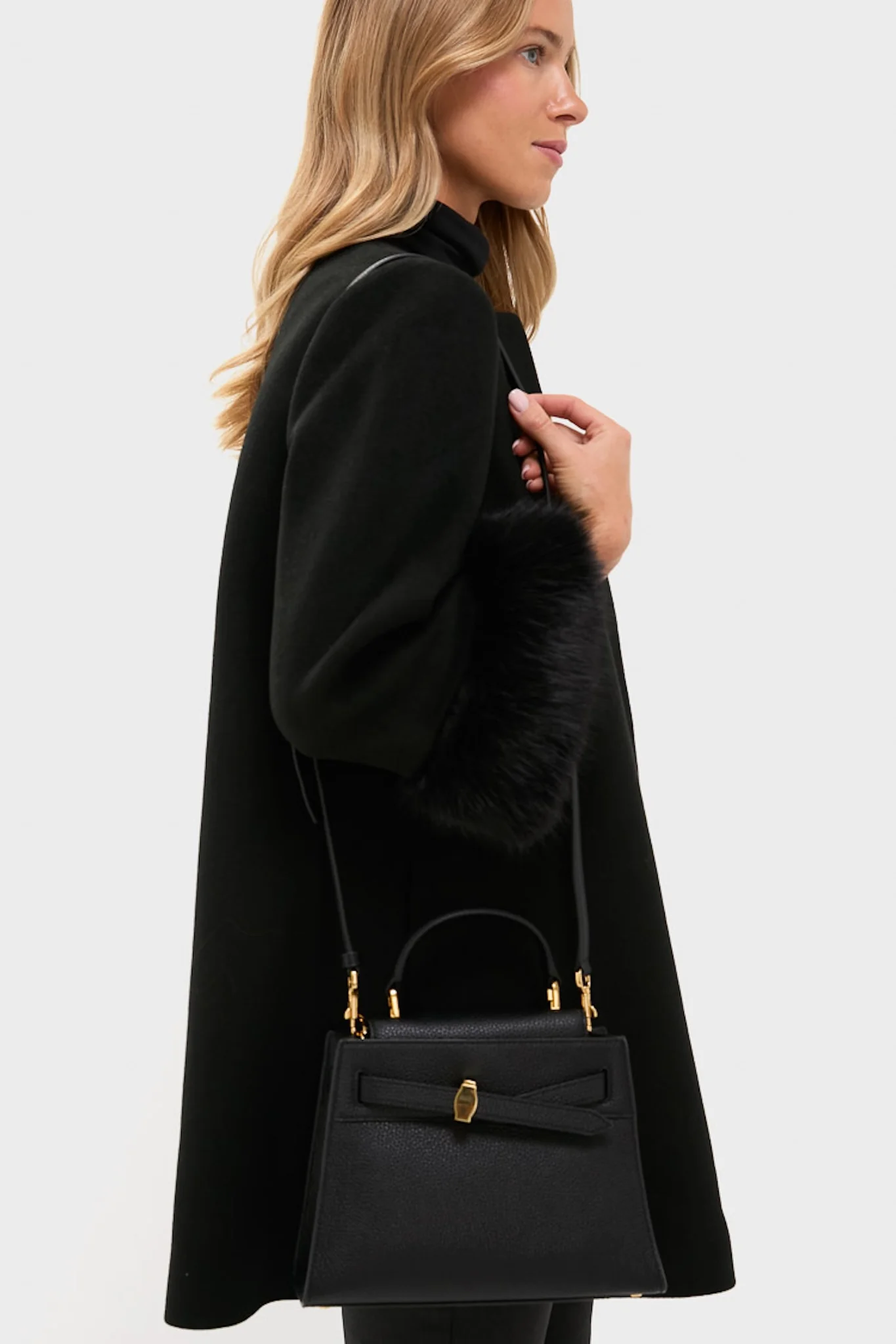 Black Veronica Beard Dash Top Handle - Image 4