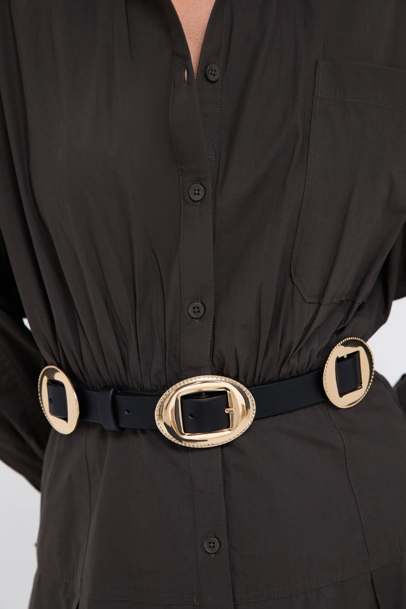 Black Western Buckle Belt - Image 4