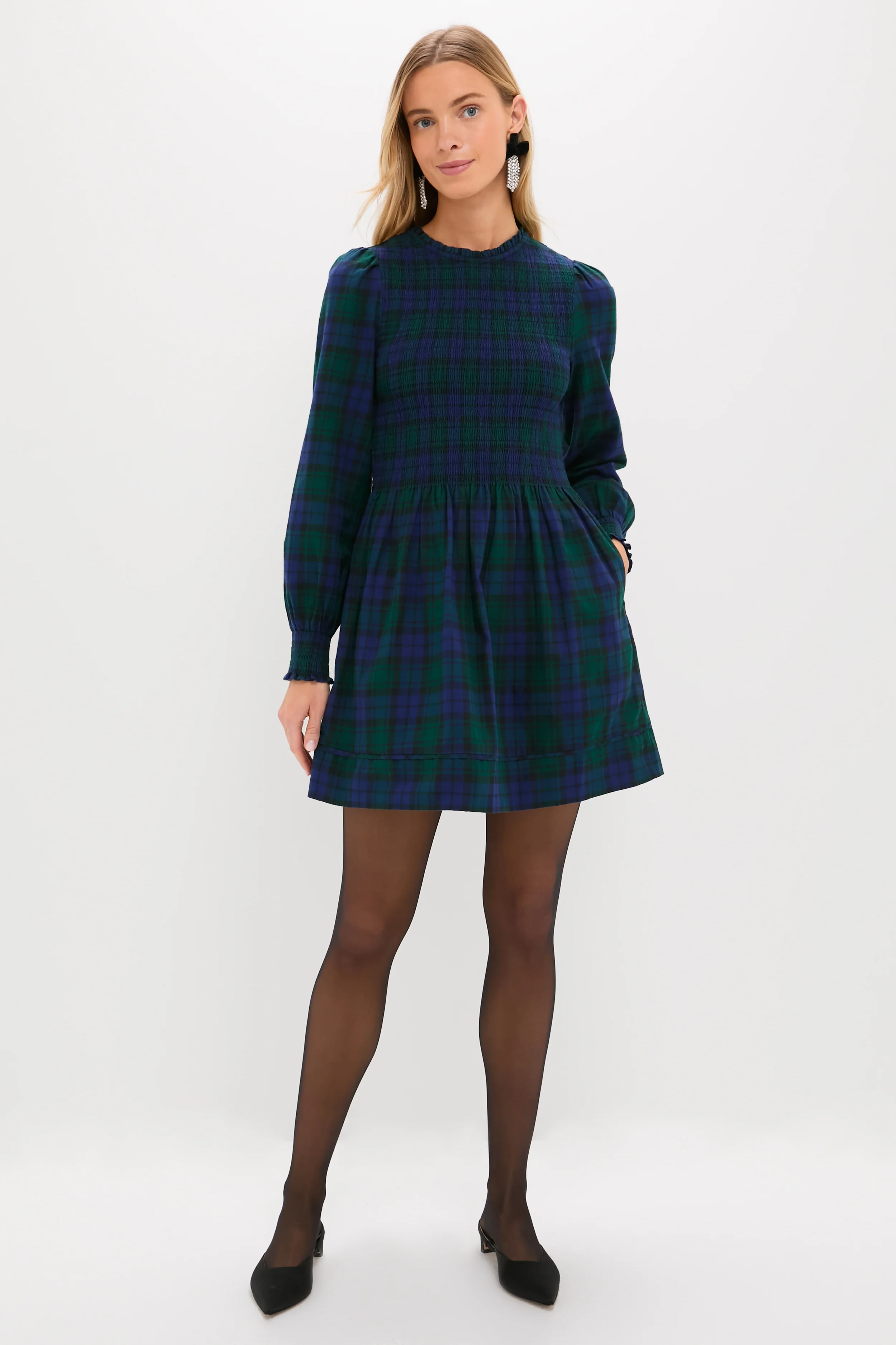 Blackwatch Tartan Lilia Mini Nap Dress - Image 2