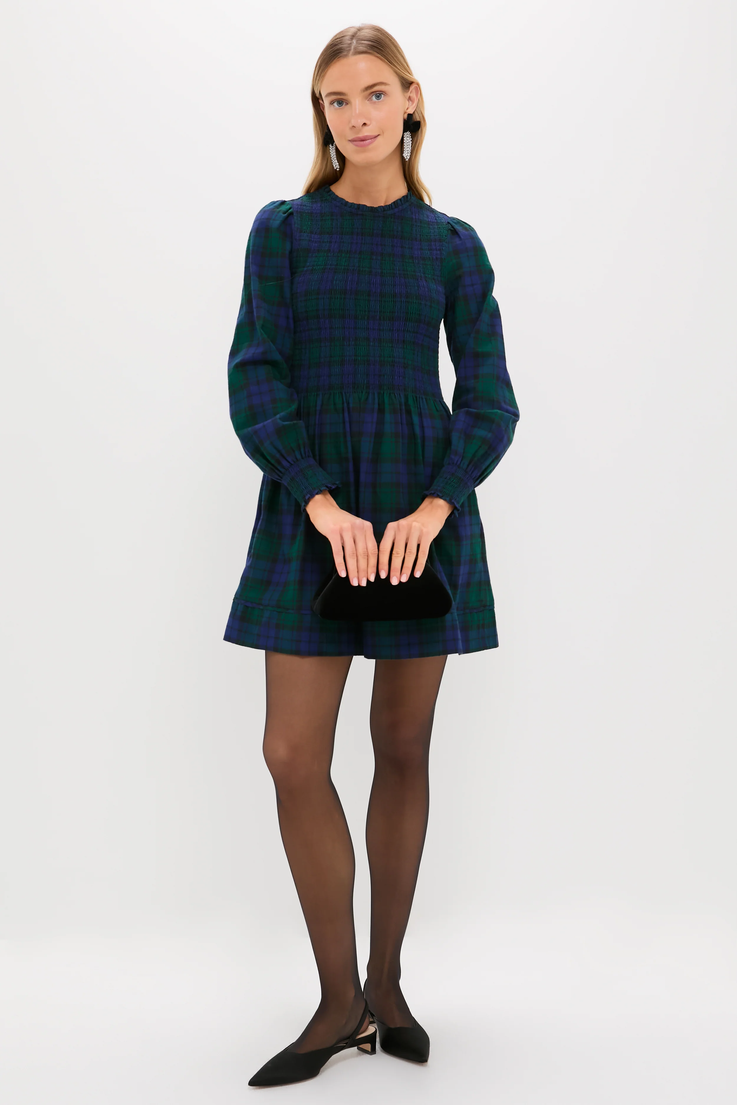 Blackwatch Tartan Lilia Mini Nap Dress - Image 6