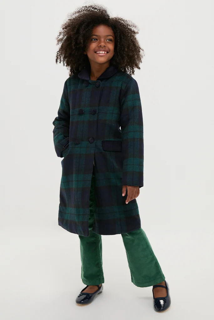 Blackwatch Velvet Trim Coat