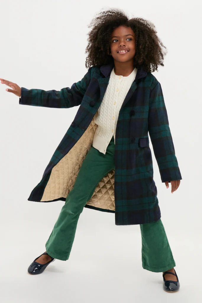 Blackwatch Velvet Trim Coat - Image 3