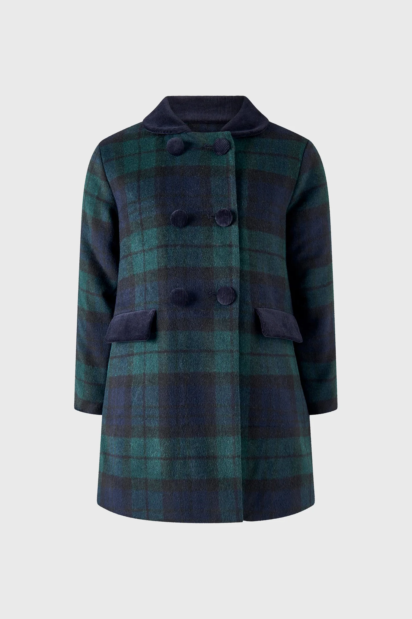 Blackwatch Velvet Trim Coat - Image 6