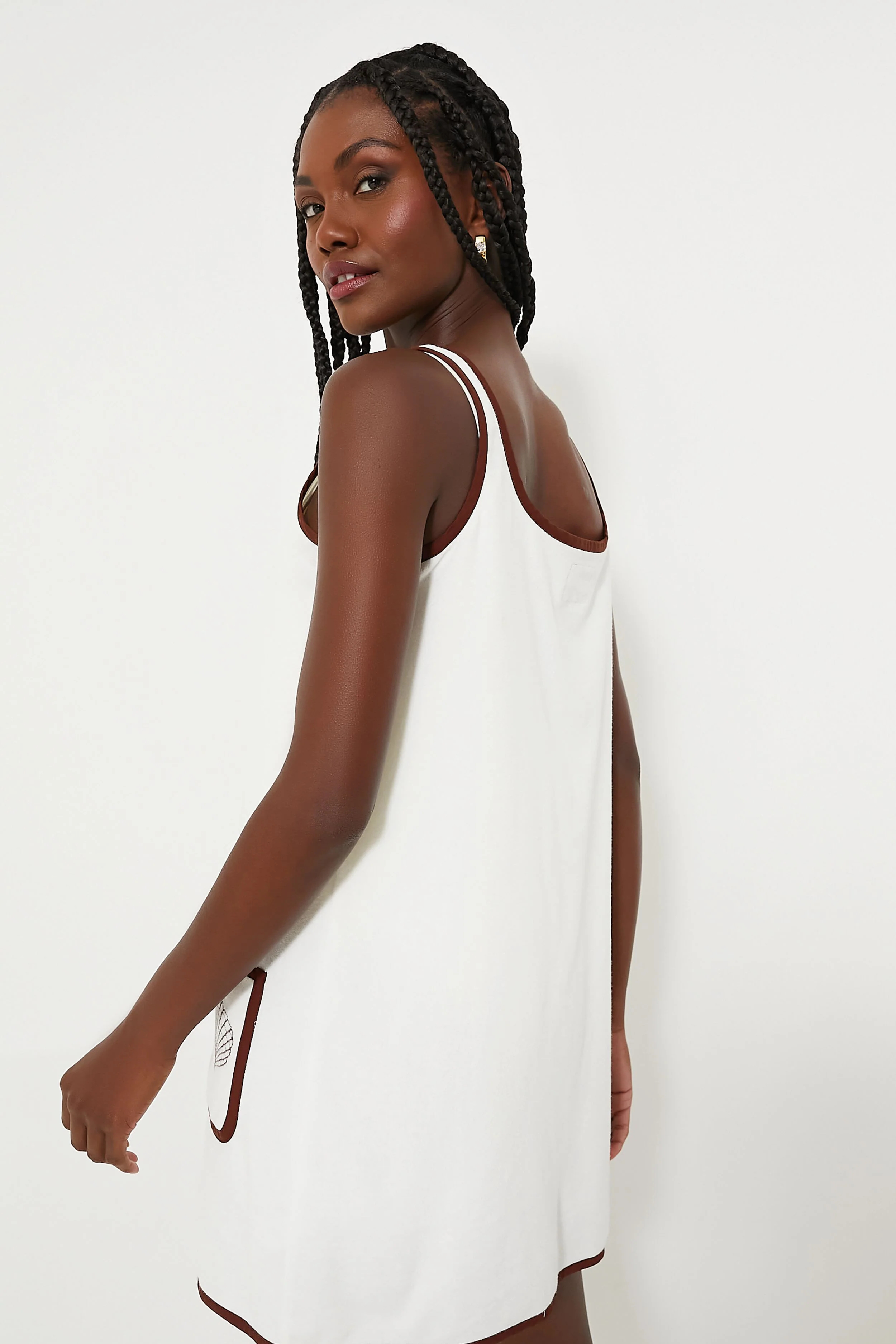 Blanc Shell Embroidered Terrycloth Dress Coverup - Image 5