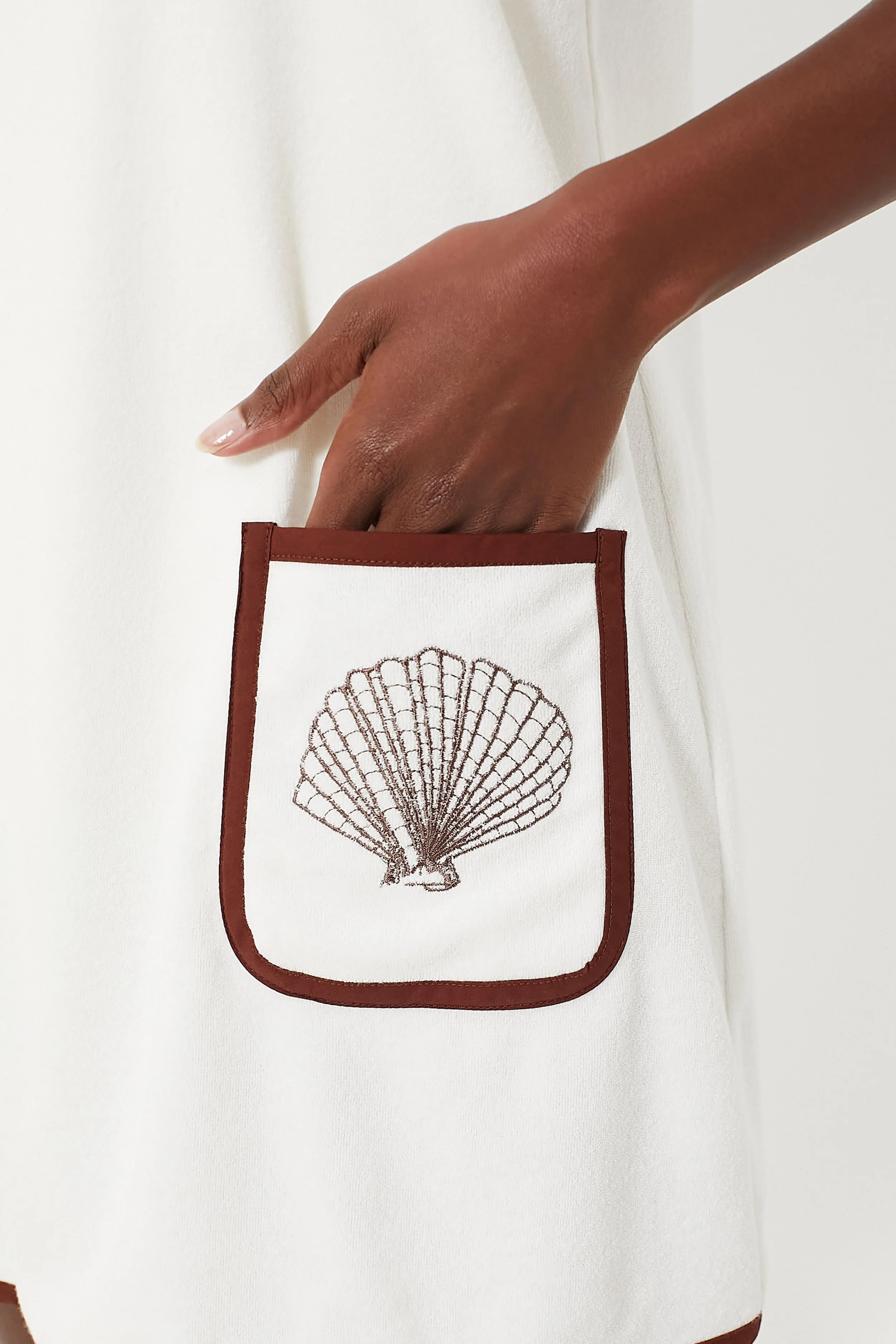 Blanc Shell Embroidered Terrycloth Dress Coverup - Image 6